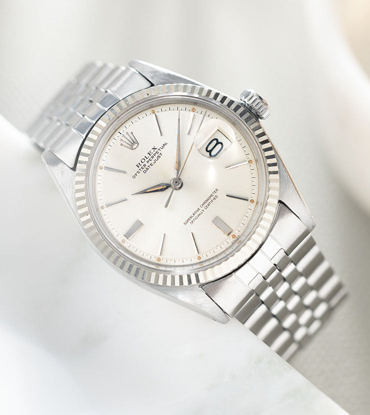 Rolex Datejust 1601 Silver Dial Alpha Hands Rare Clasp