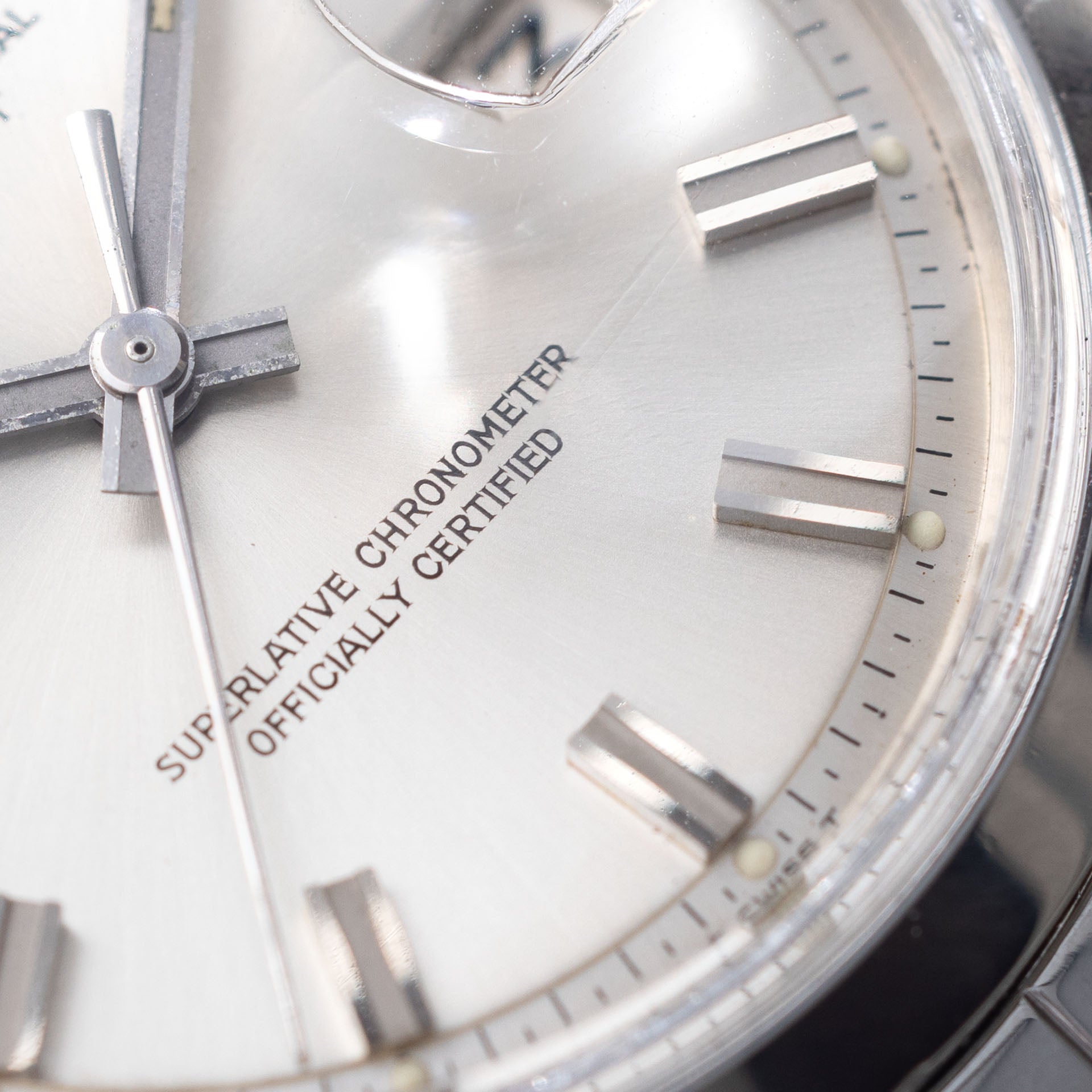 Rolex Datejust 1600 Silver Wide Boy Dial