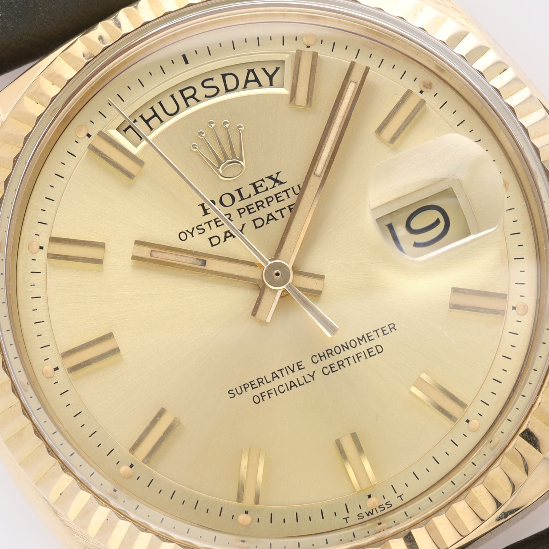Rolex Day-Date 1803 Yellow Gold Wide Boy Dial 