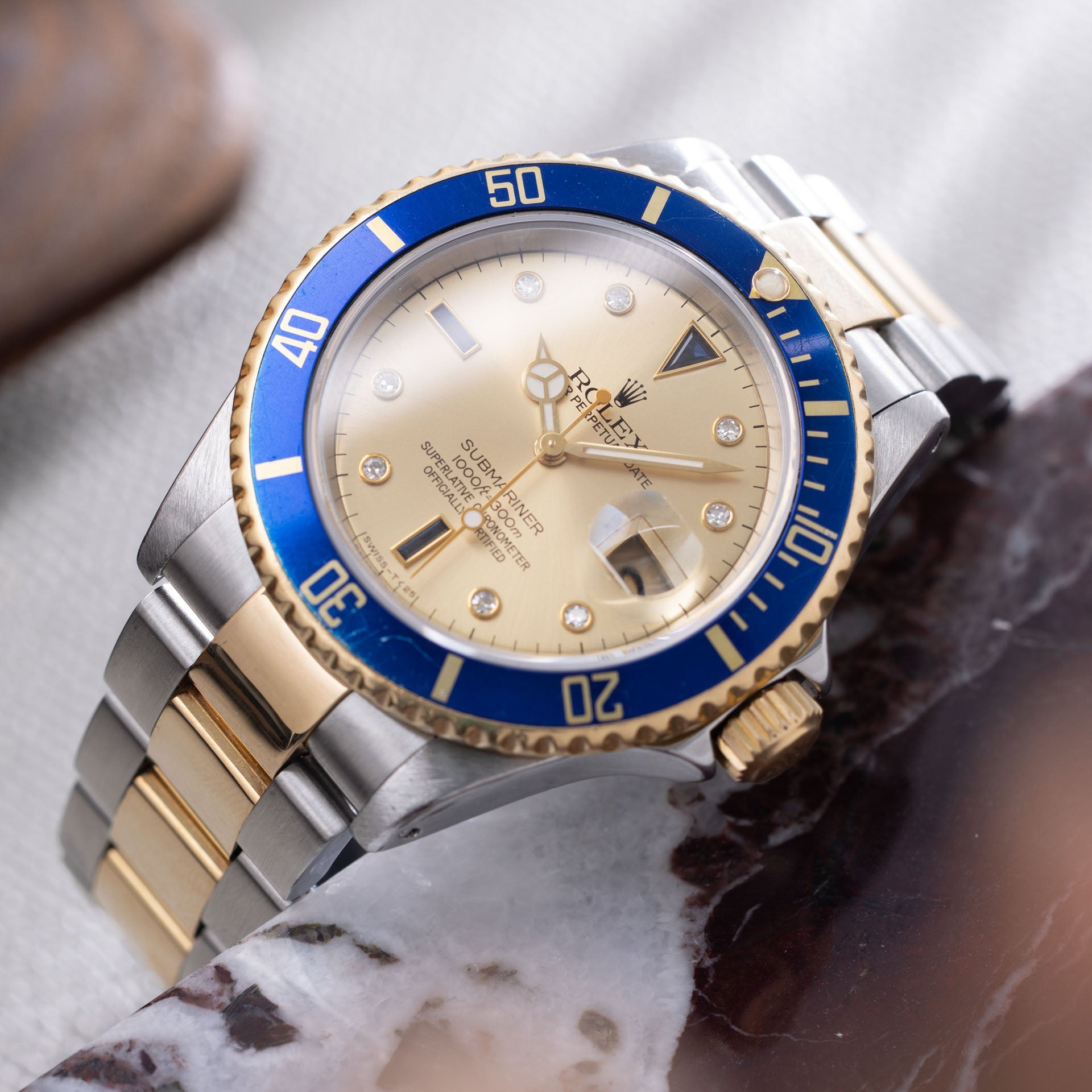 Rolex submariner shop blue bezel