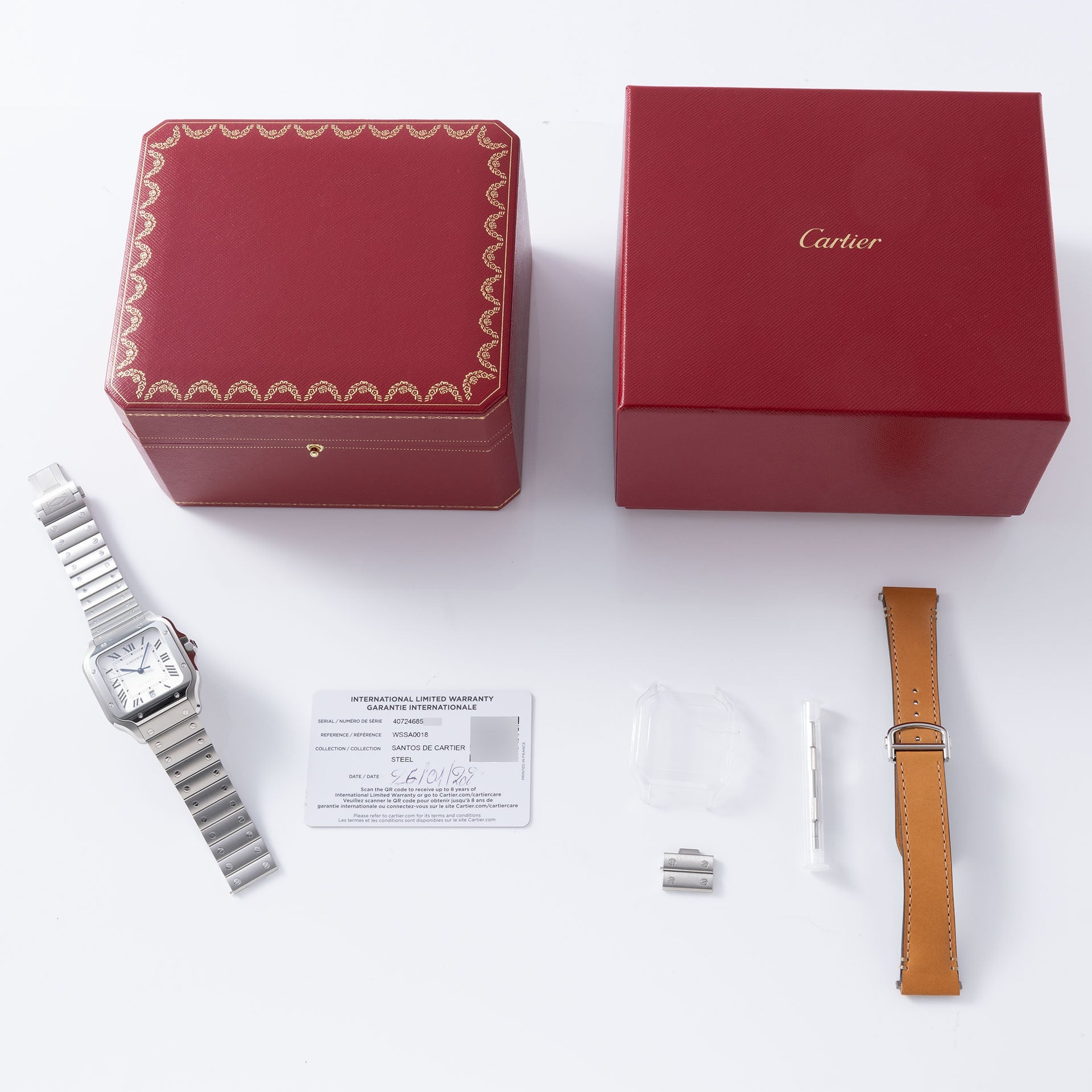 Cartier Santos de Cartier WSA0018 Steel Full Set from 2022