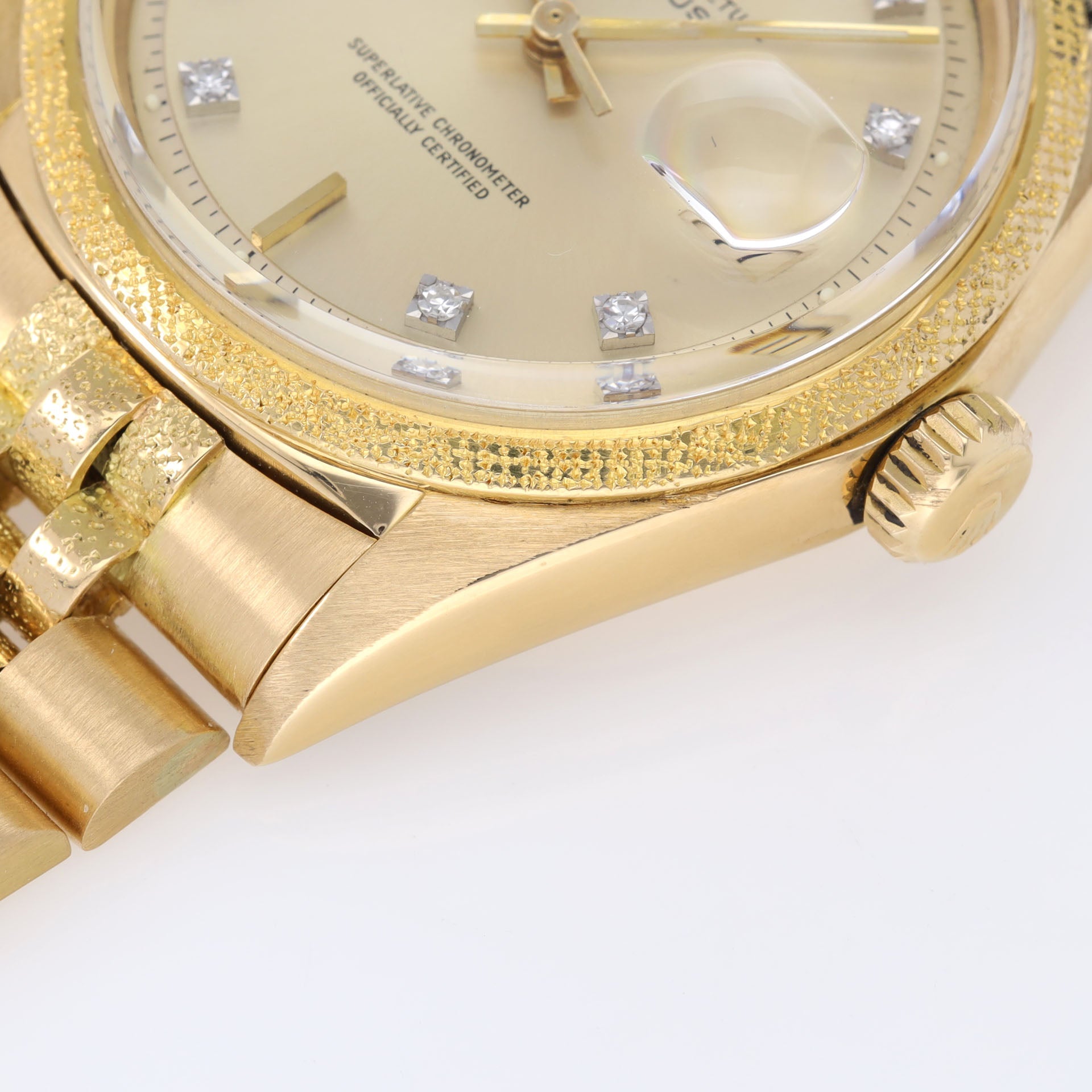 Rolex Datejust 1611 Yellow Gold Morellis Finish Diamond Dial