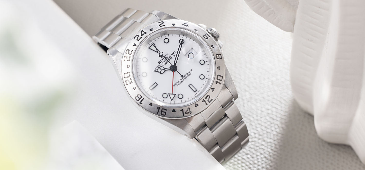 Rolex explorer ii swiss only dial hot sale