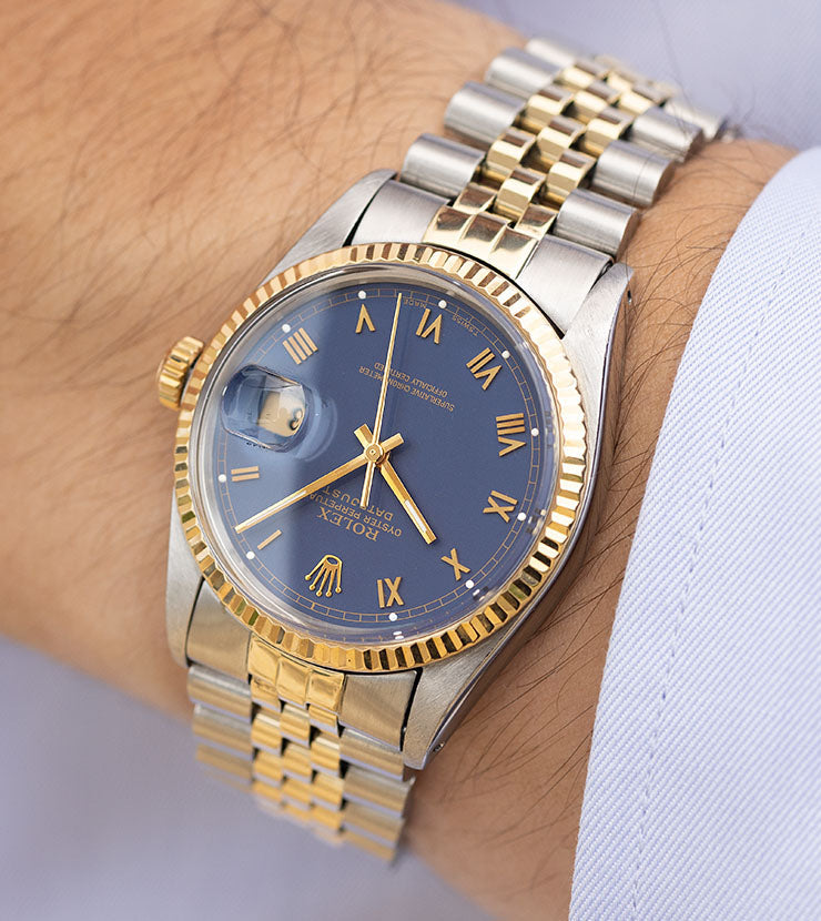 Rolex datejust store 16013 blue dial