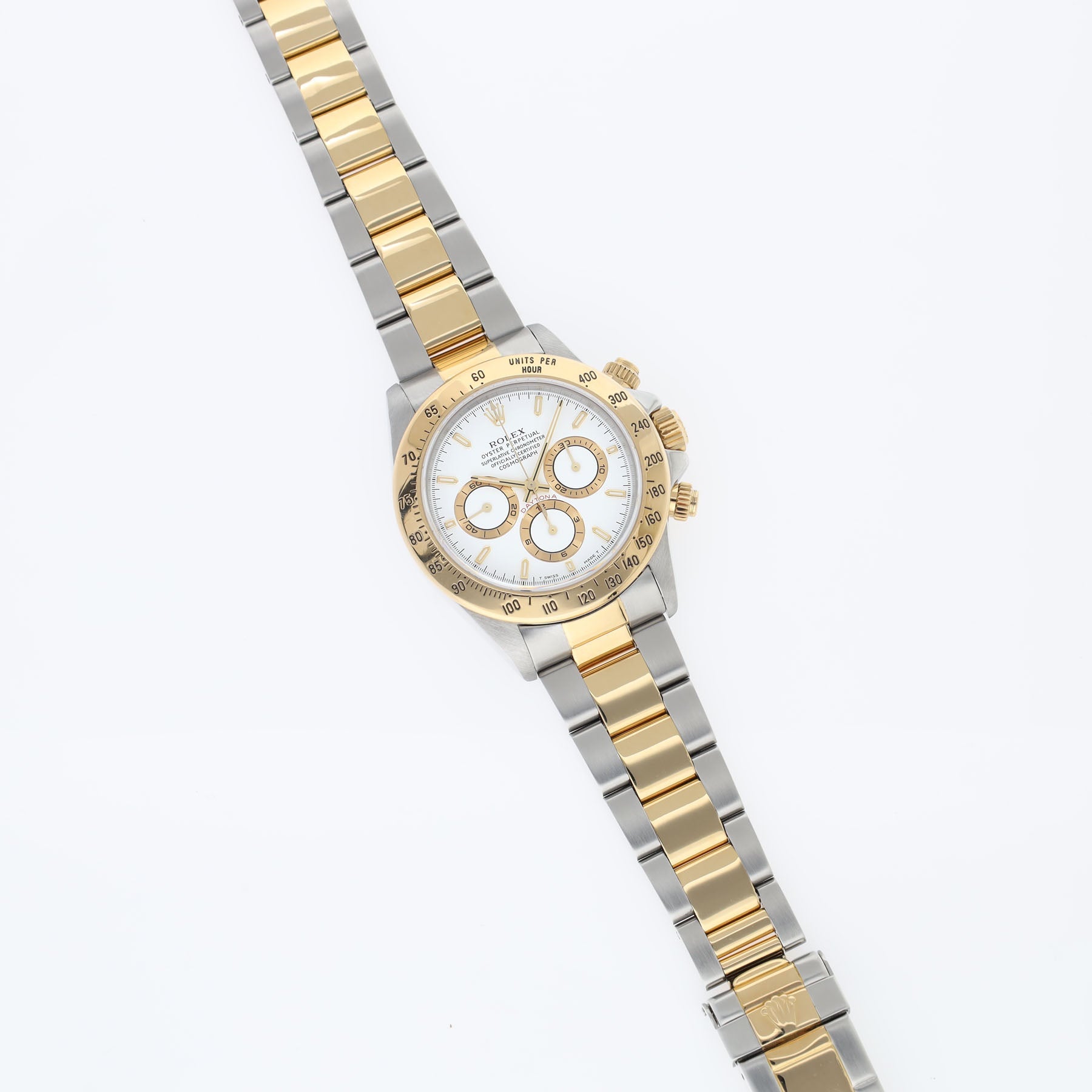 Rolex Cosmograph Daytona 16523 Steel and Gold White Dial