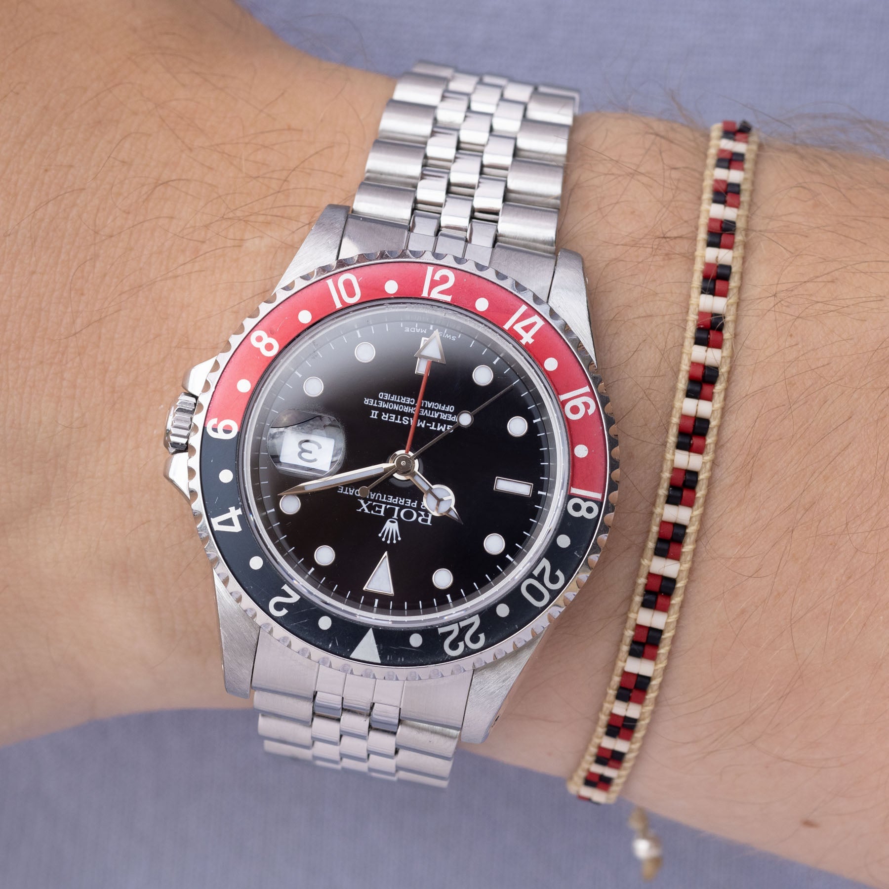 Rolex GMT Master 2 16710 Faded Coke Bezel Swiss Made Dial