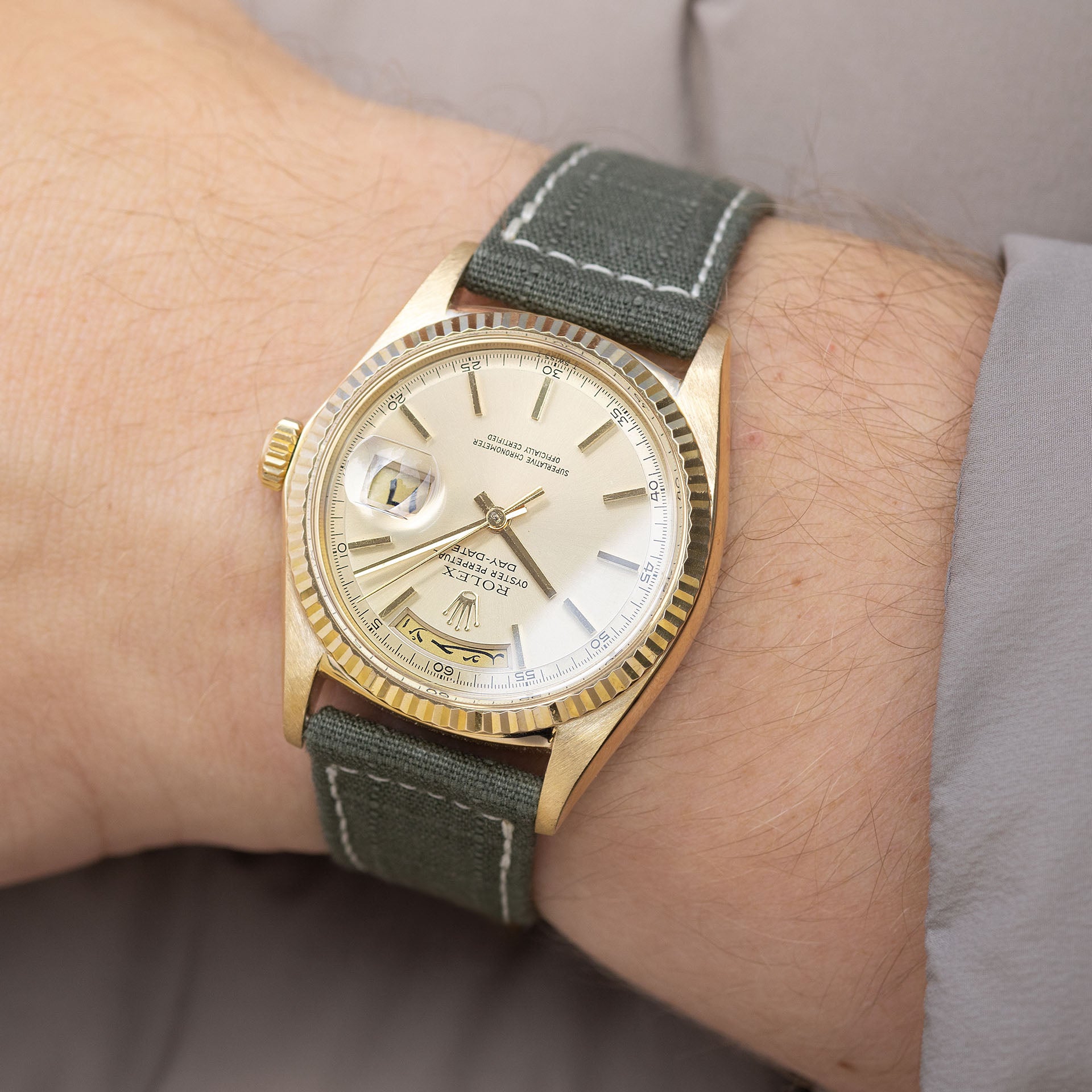 The Ripstop Watch Strap on a Rolex Day-Date 1803