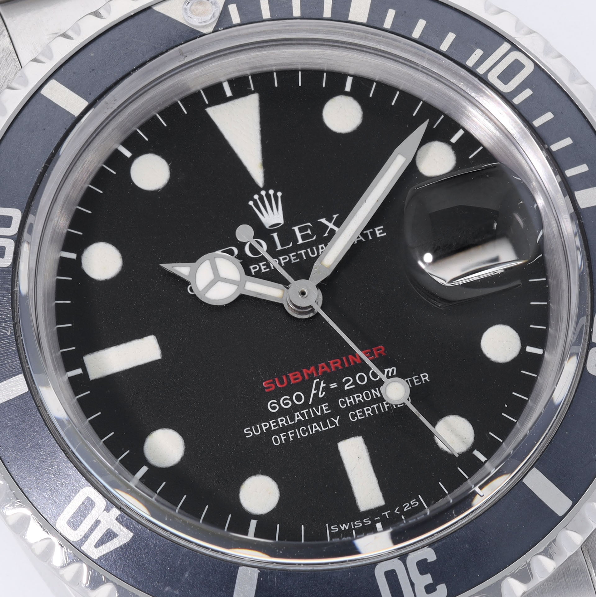 Rolex Submariner Date 1680 Mk4 Red Sub Faded Kissing 40 Inlay 