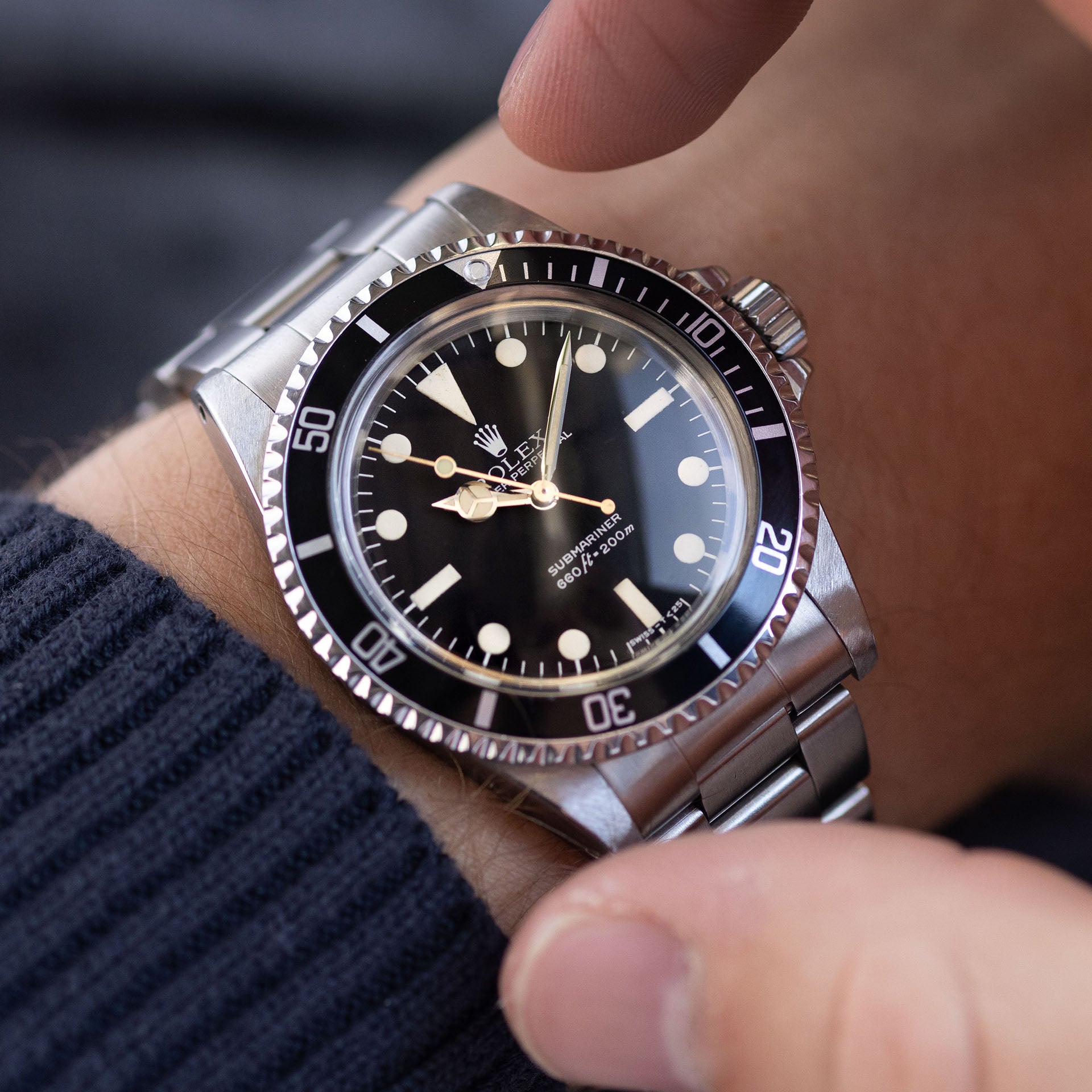 Submariner wrist store shot