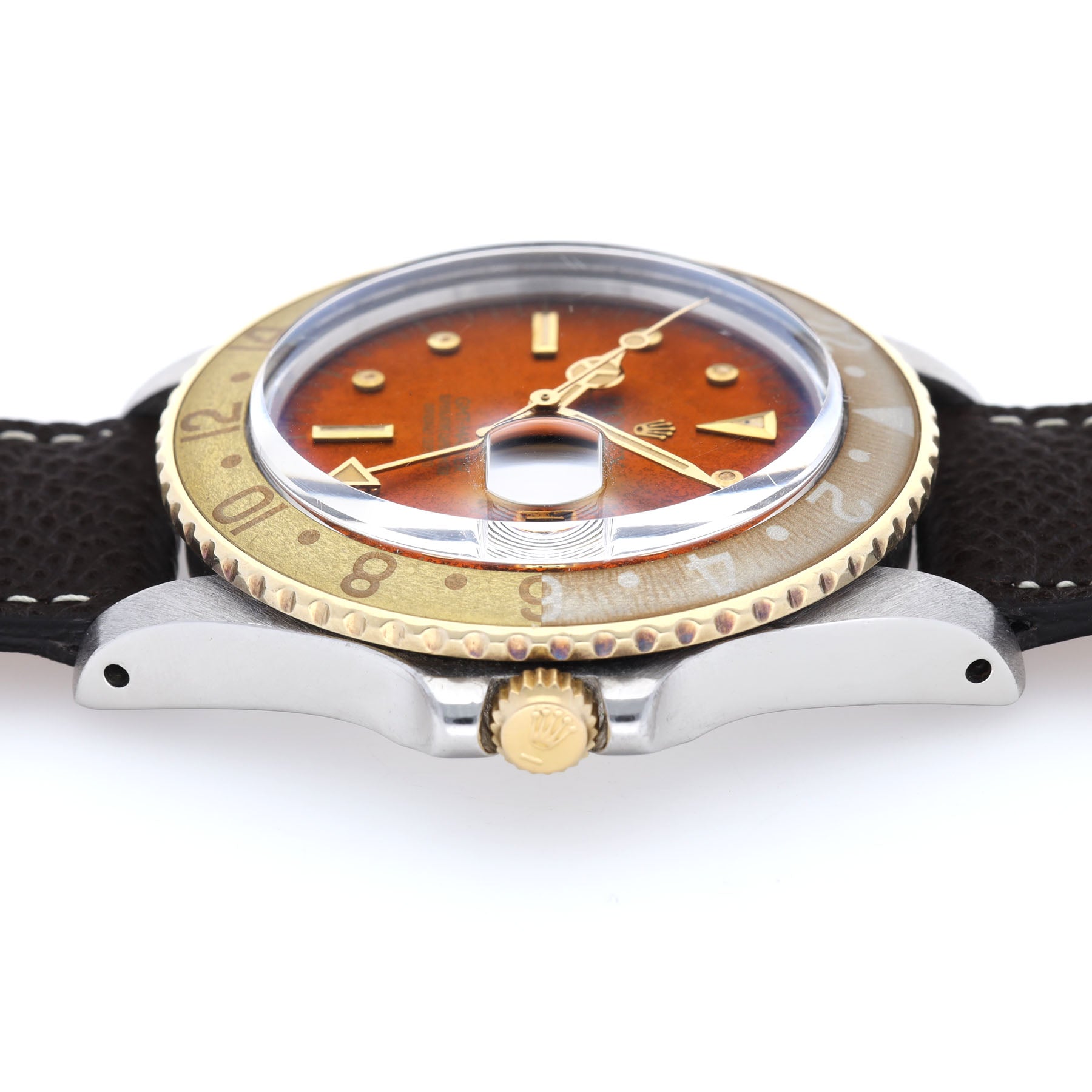 Rolex GMT-Master 1675 Two-Tone Topical Nipple Dial Root Beer