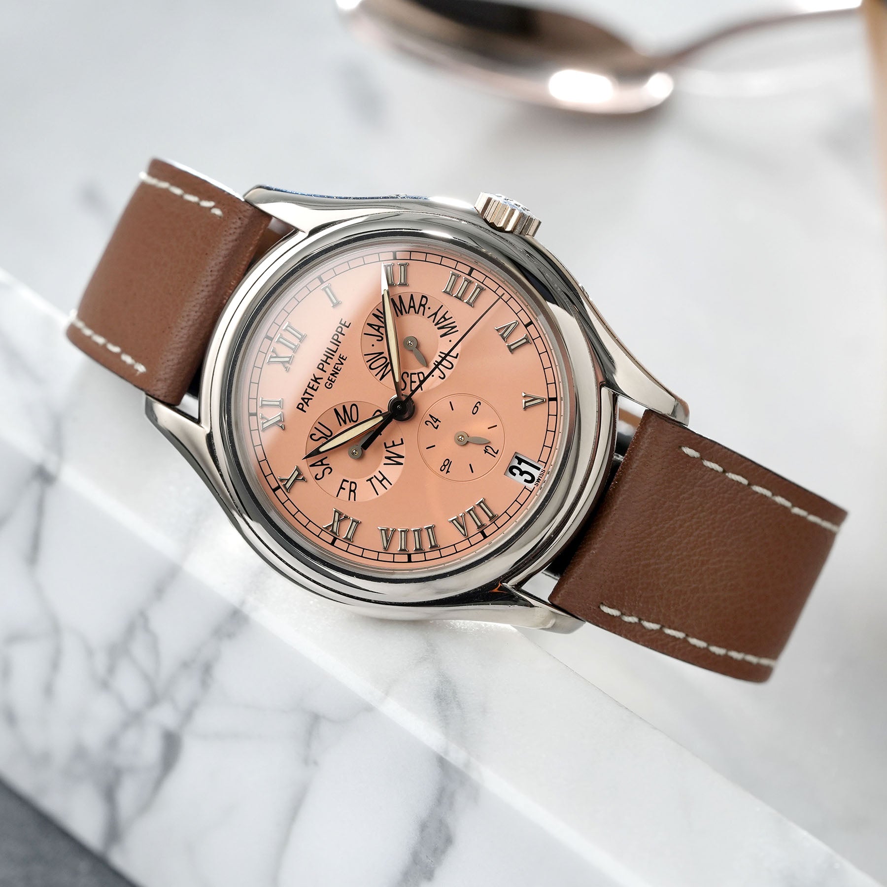 Pecan Brown Leather Watch Strap - Change it