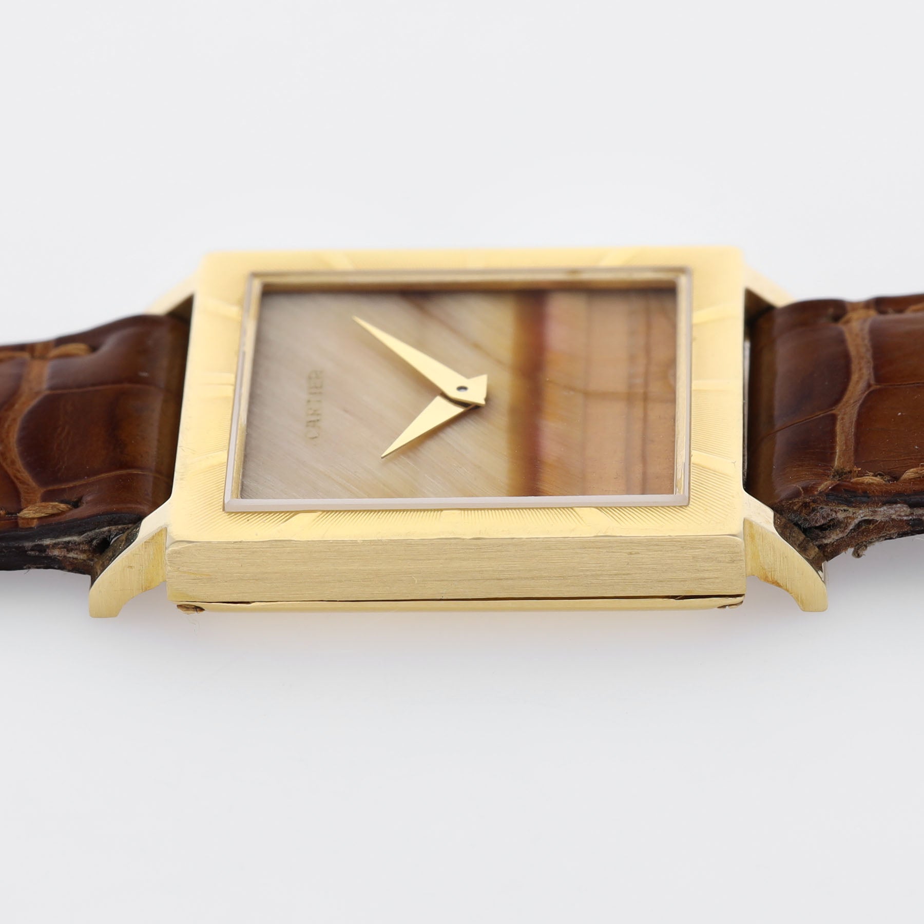 Cartier by Piaget 9603 Yellow Gold Dress Watch Honey Onyx Dial