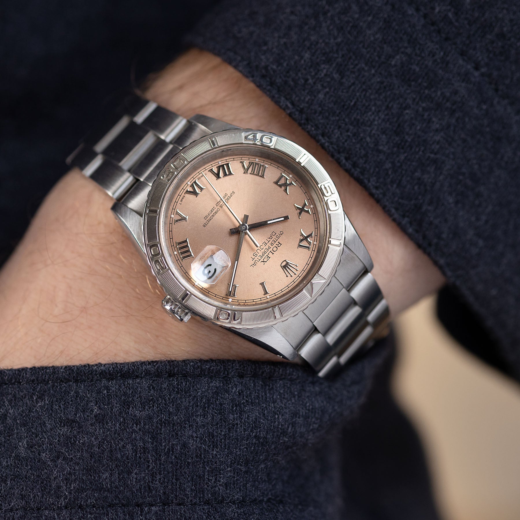 Rolex Datejust Turn O Graph Salmon Dial ref 16264