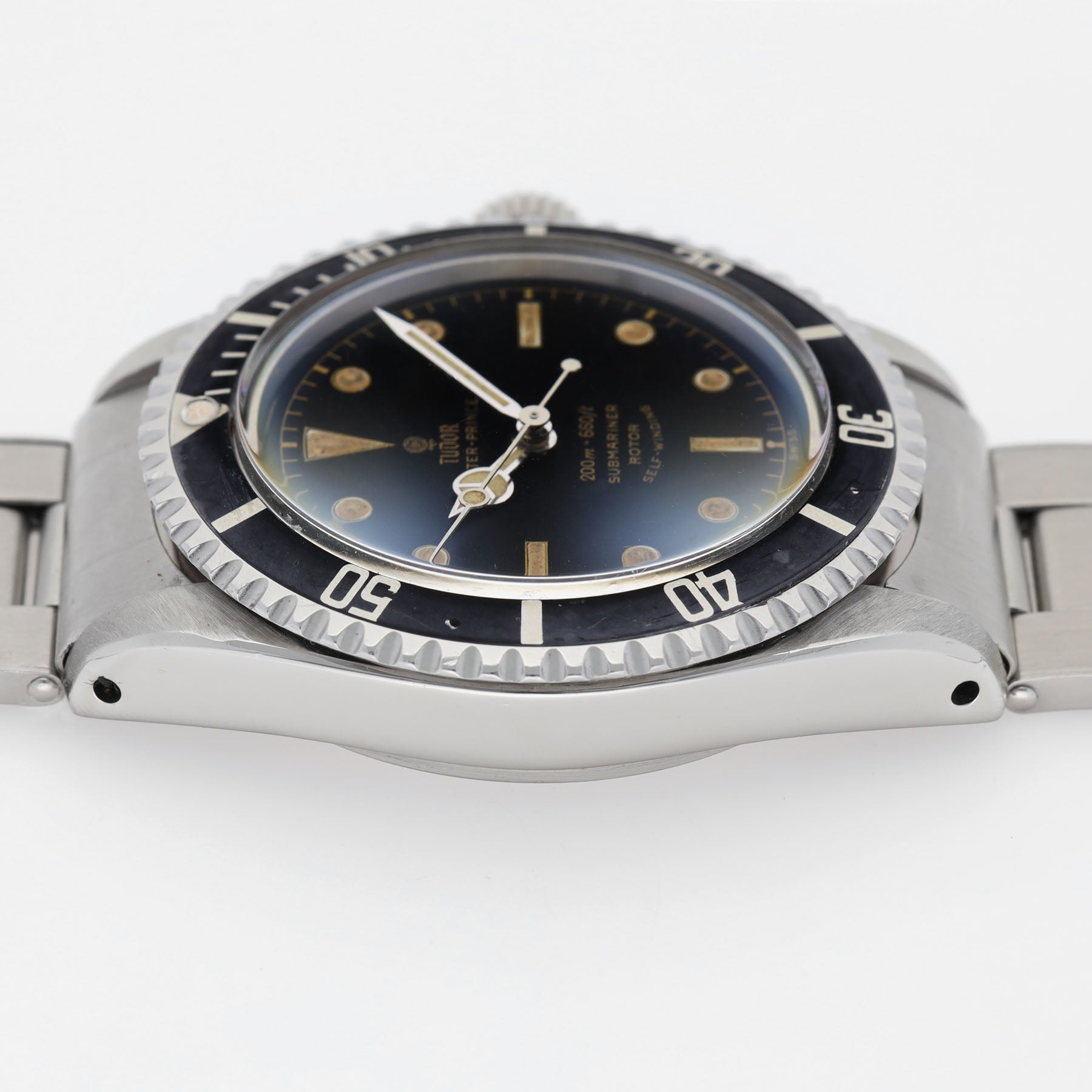 Tudor Submariner ref 7928 exclamation mark Chaptering dial PCG case