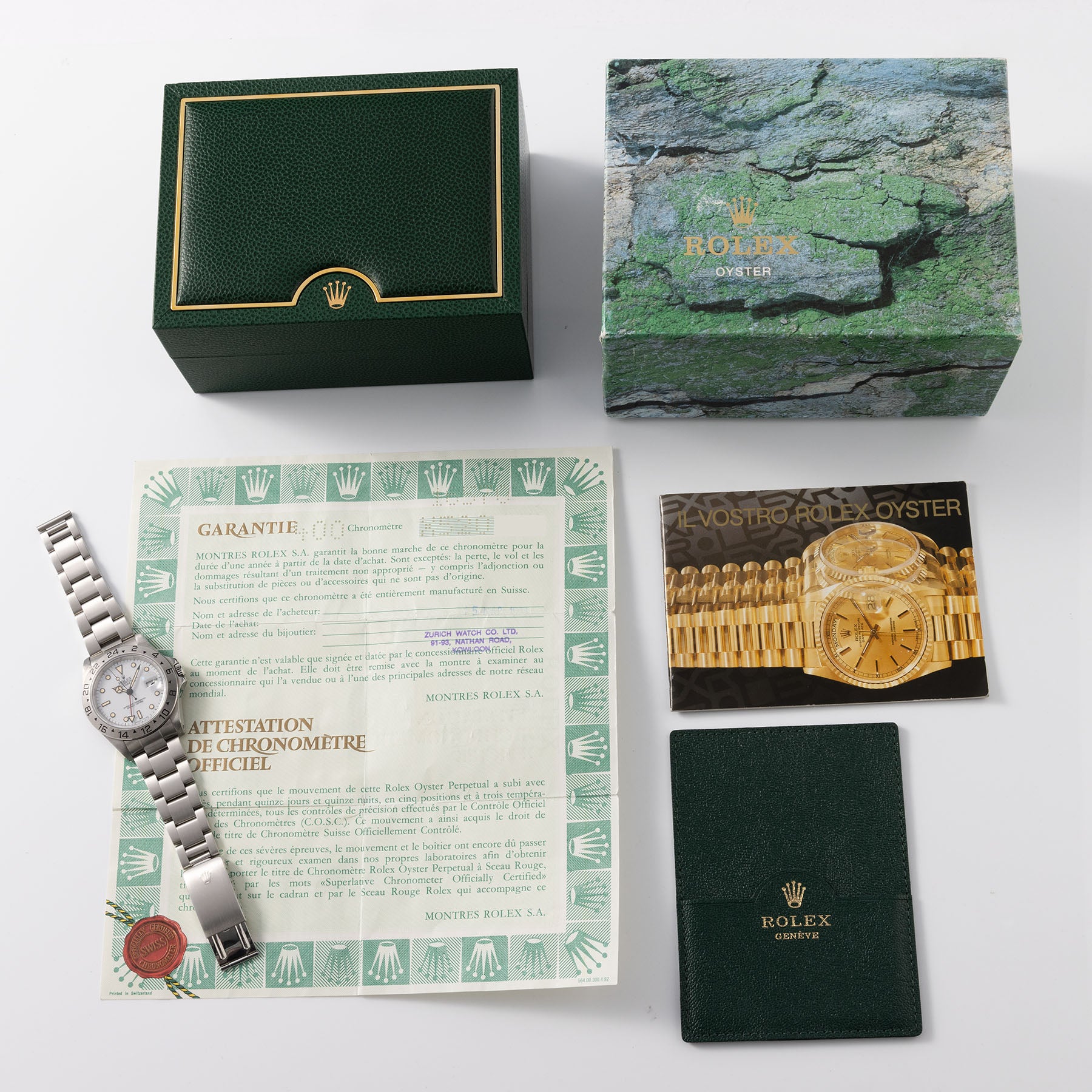 Rolex box with online papers