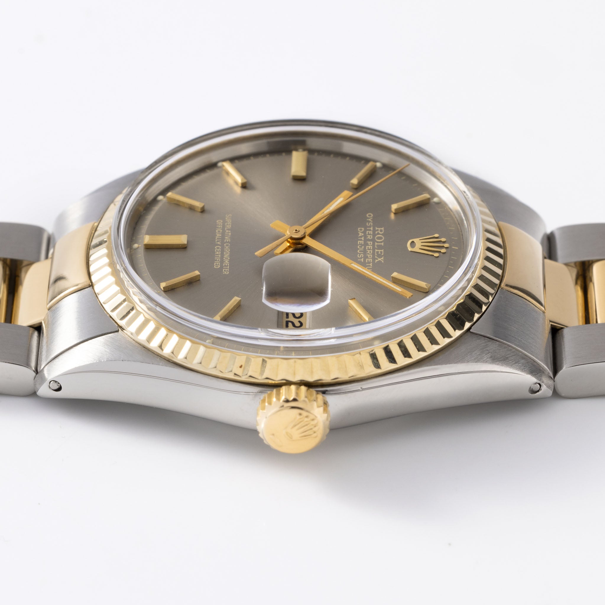 Rolex Datejust Steel and Gold Grey Dial ref 1601/3