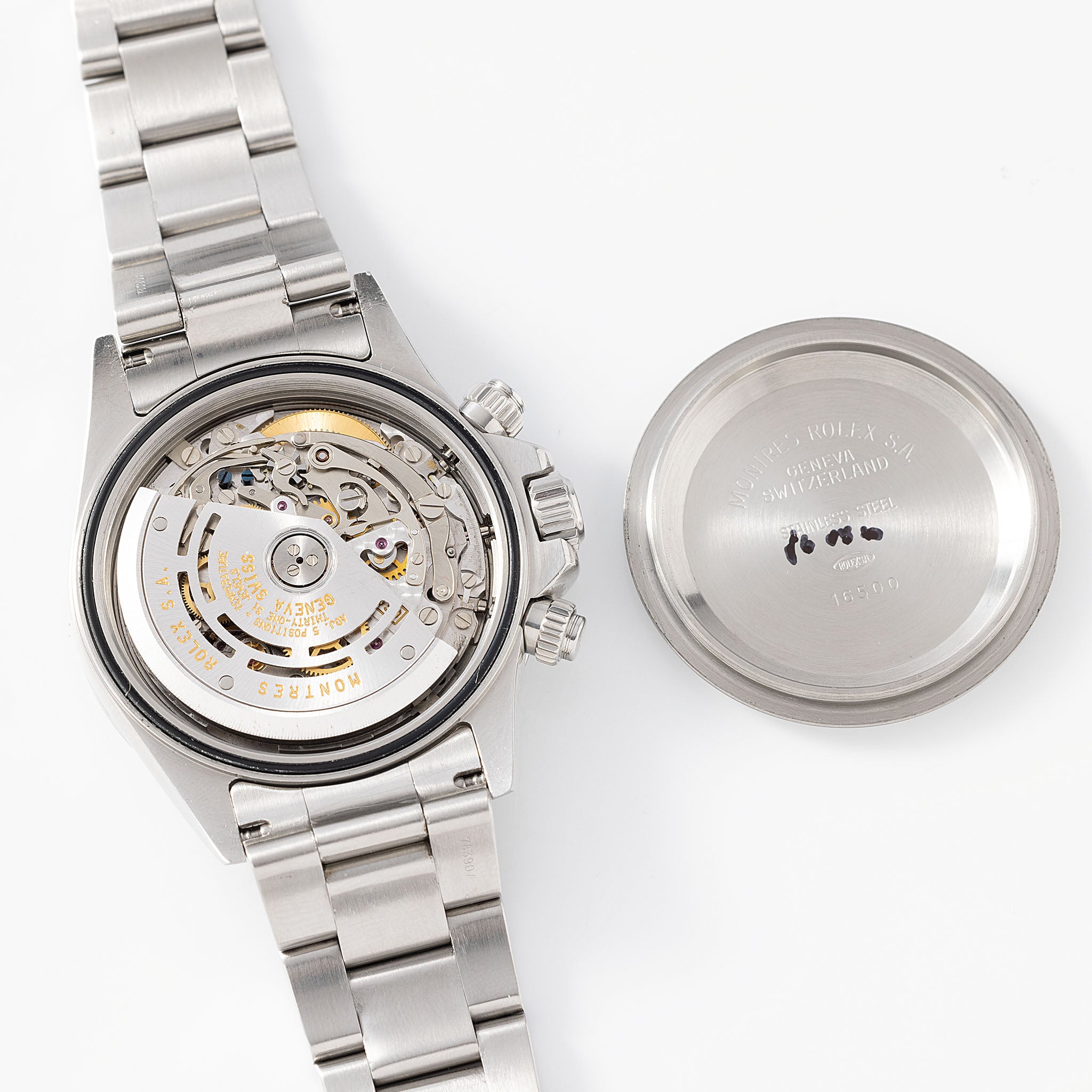 Montre rolex discount stainless steel back