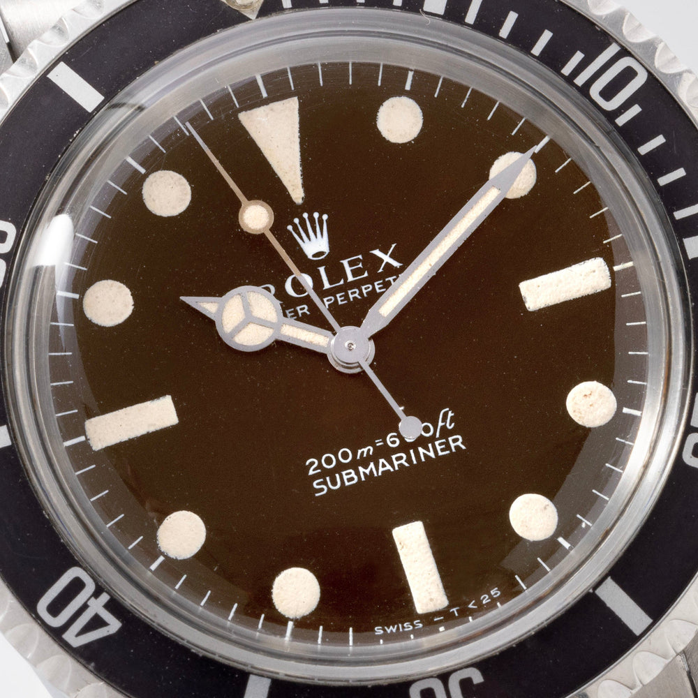 Rolex Submariner 5513 Tropical Meters First Dial with Papers