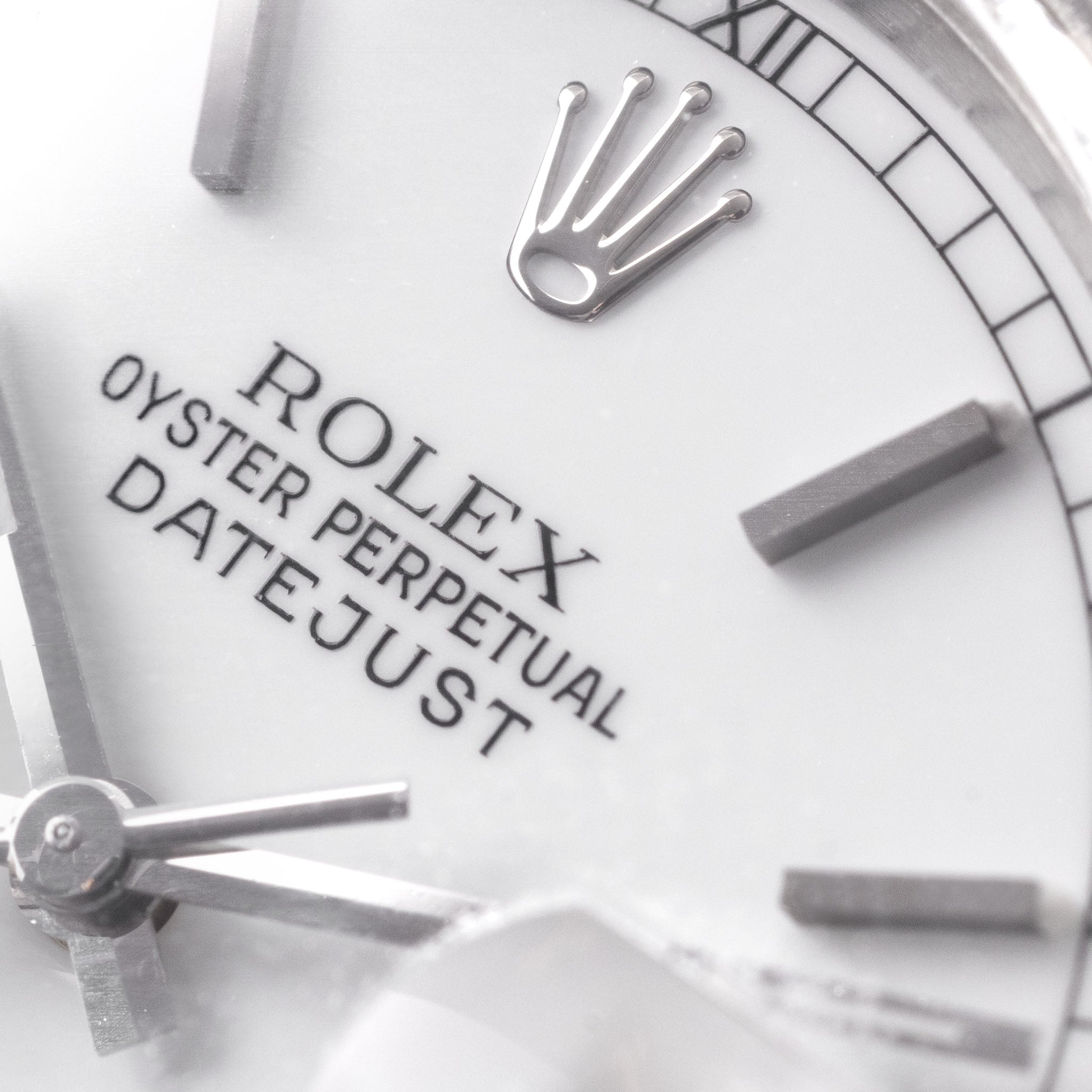 Rolex Datejust White Porcelain Dial Reference 16220 