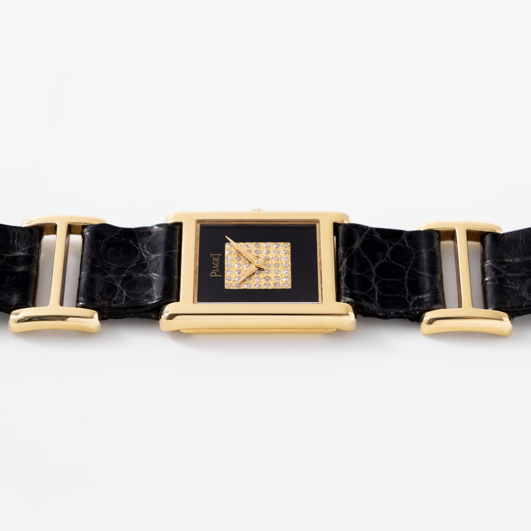 Piaget Tank Onyx and Diamond Dial Box and Papers Ref 90802