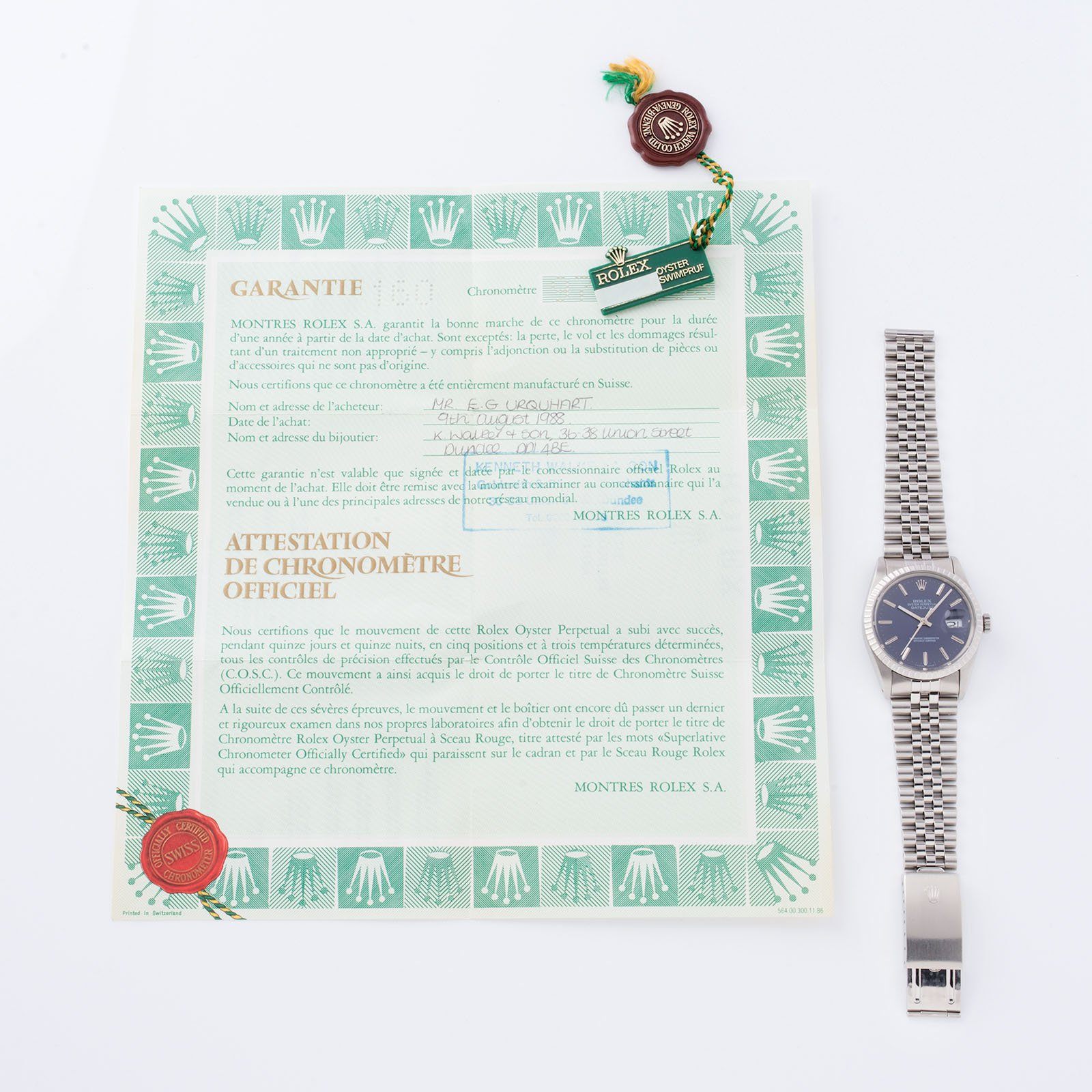 Rolex Datejust  Black Dial 1603