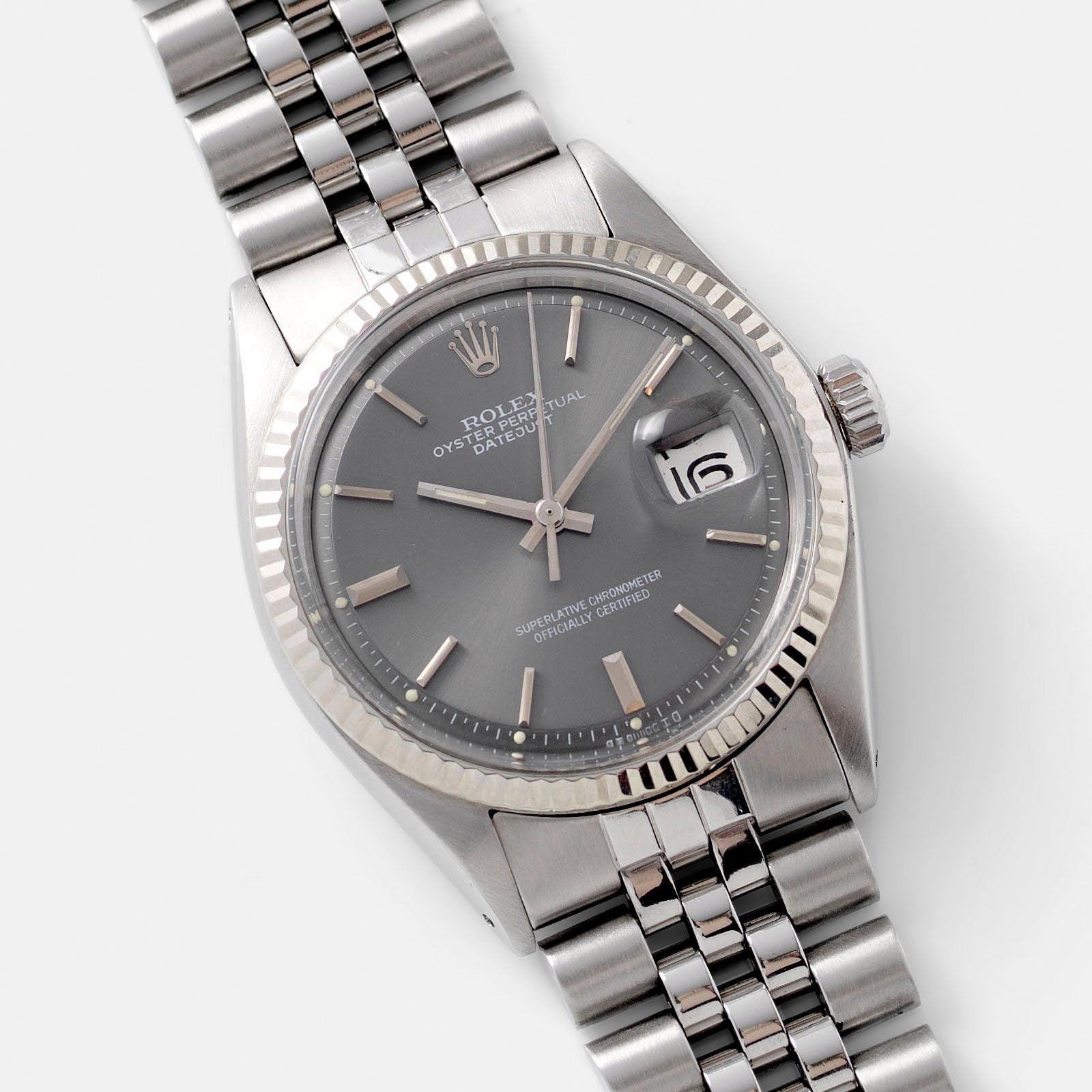 Rolex Datejust Grey Dial 1601 with papers