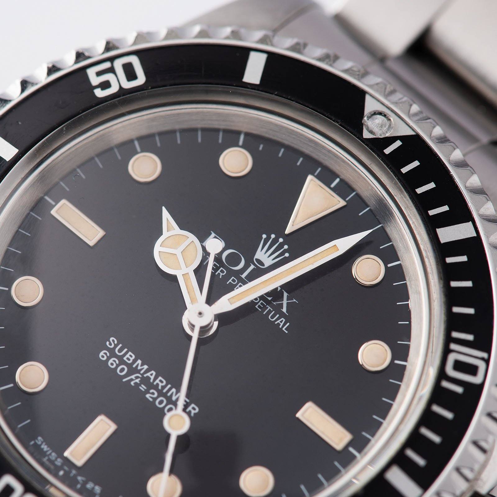 Rolex Submariner 5513 with White Gold Hour Markers