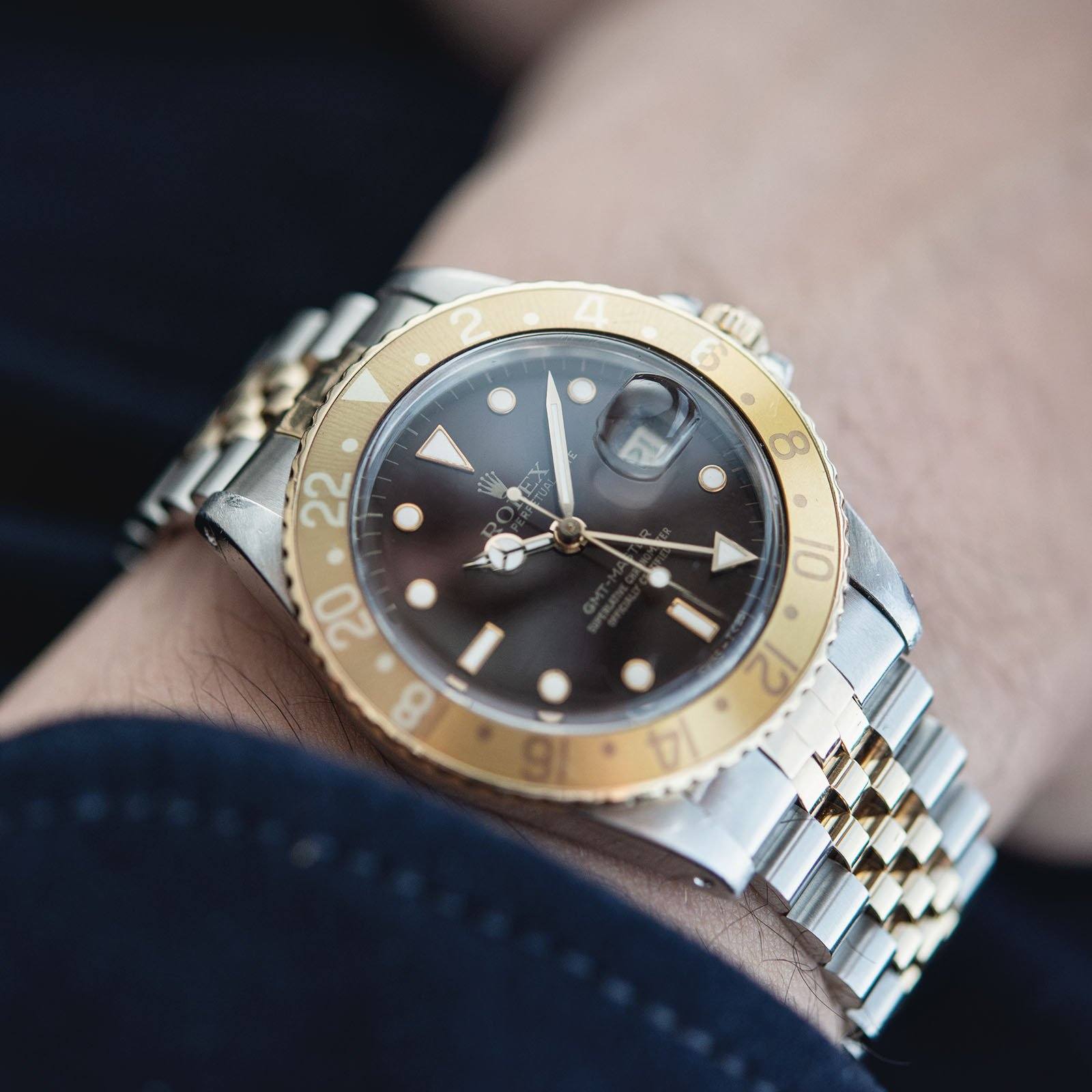 Rolex 16753 Brown Dial GMT Master Root Beer 