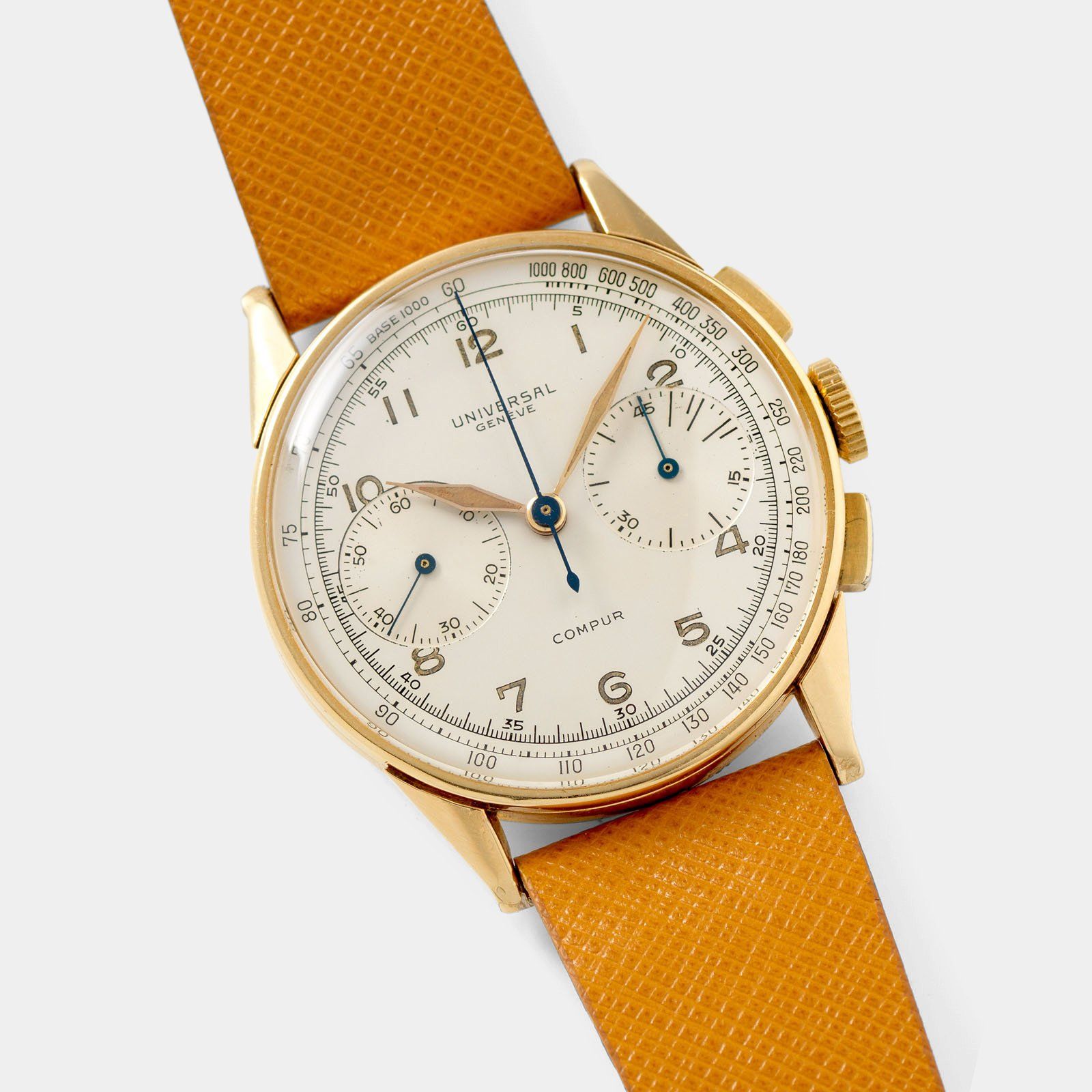 Universal Geneve Compur Chronograph 18kt Gold Ref 12430