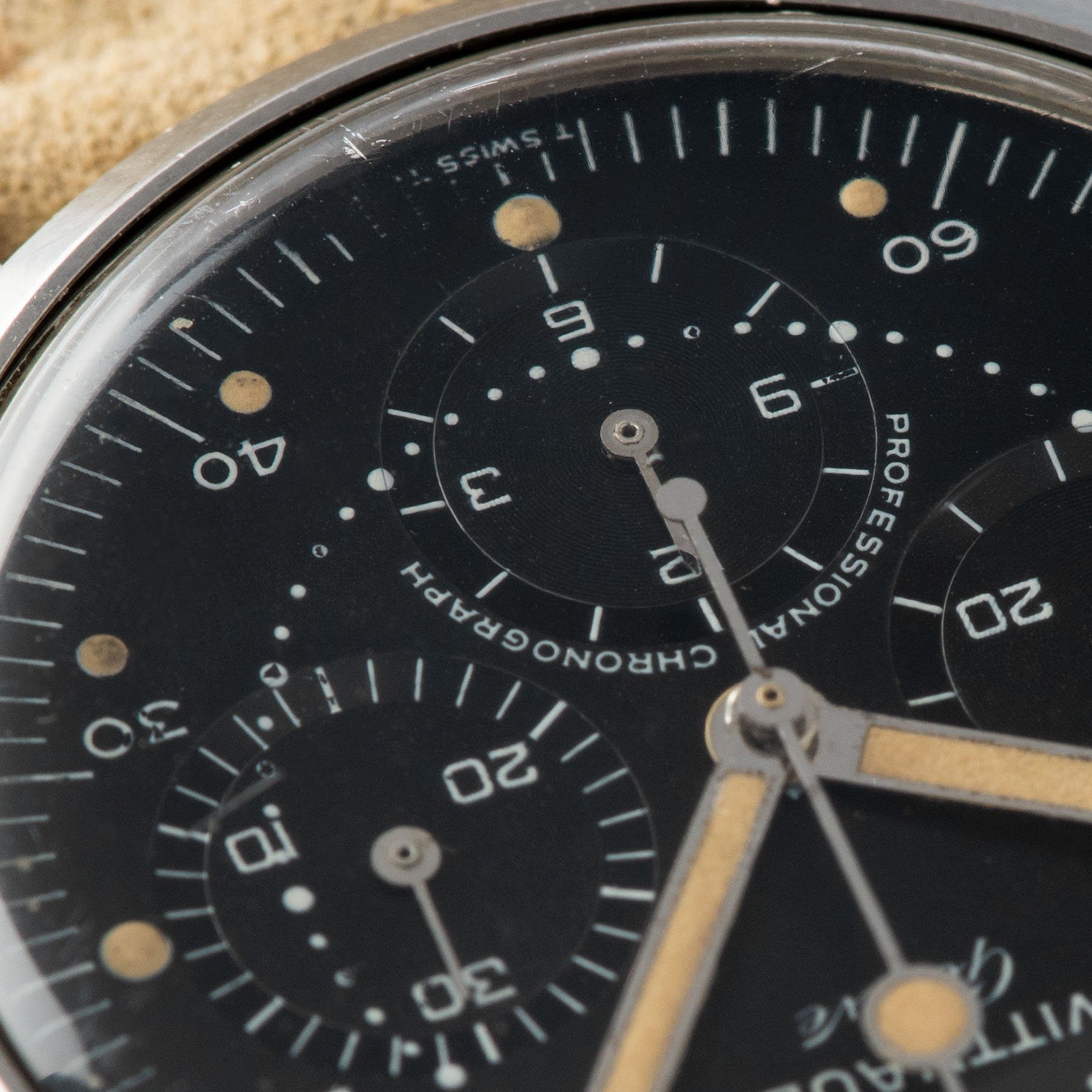 Wittnauer 242T Matte black Dial Steel Chronograph with Matte black dial
