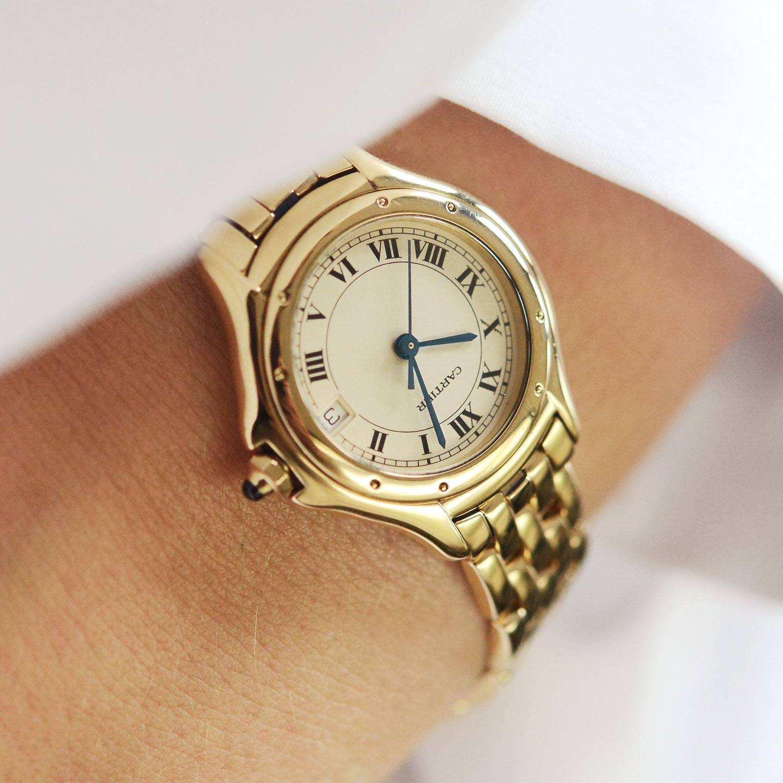 Cartier Cougar 18kt Yellow Gold Ladies Watch