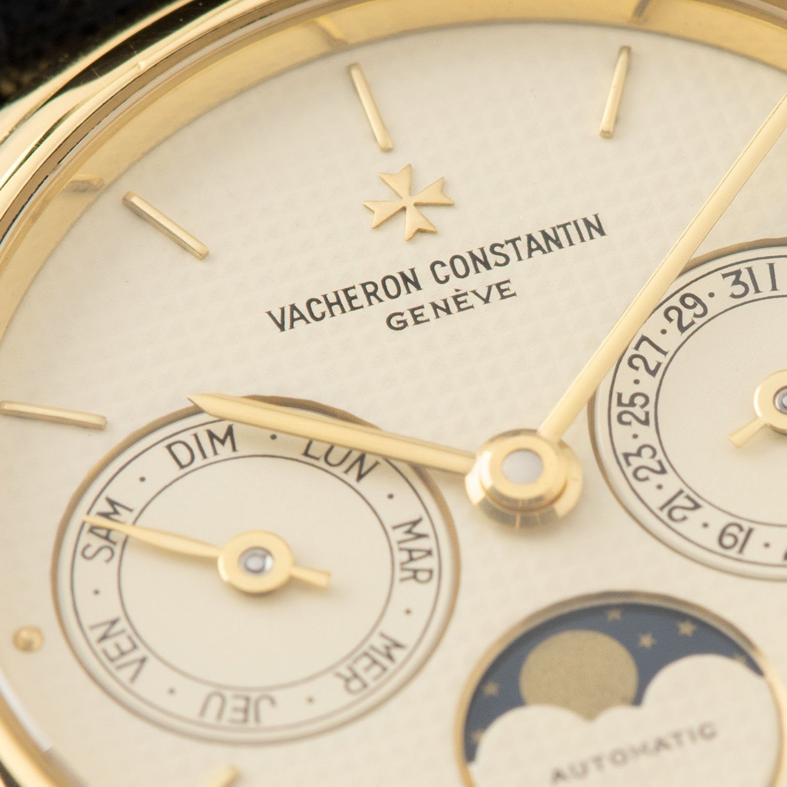 Vacheron Constantin  Patrimony Day Date Moonphase Yellow Gold Ref 47009-0003-J