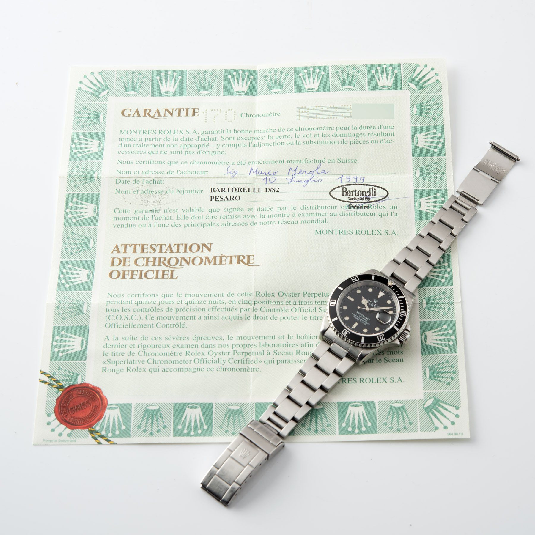 Rolex Submariner Date Reference 16610 with Papers