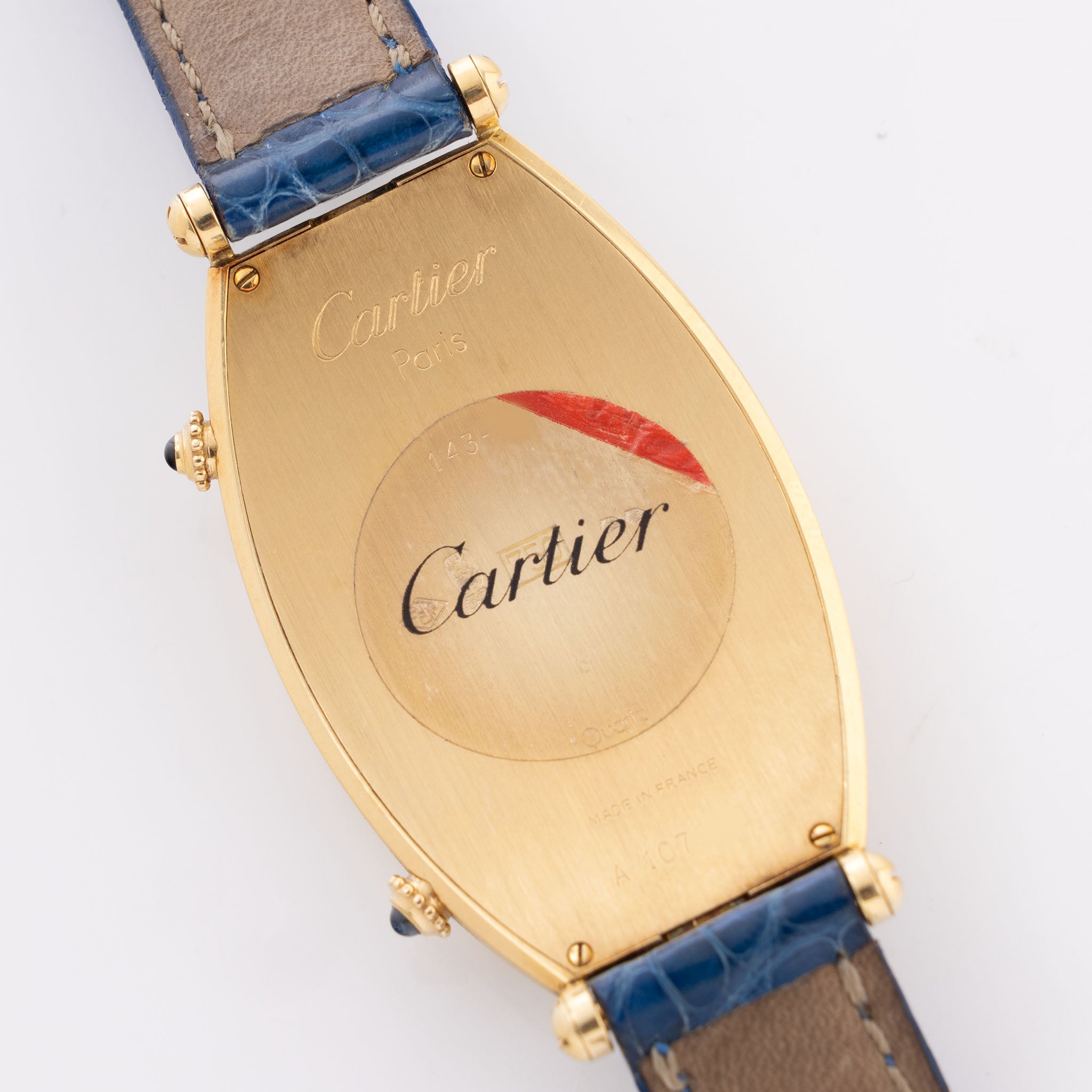 Cartier Paris Tonneau Dual Time 18kt Yellow Gold