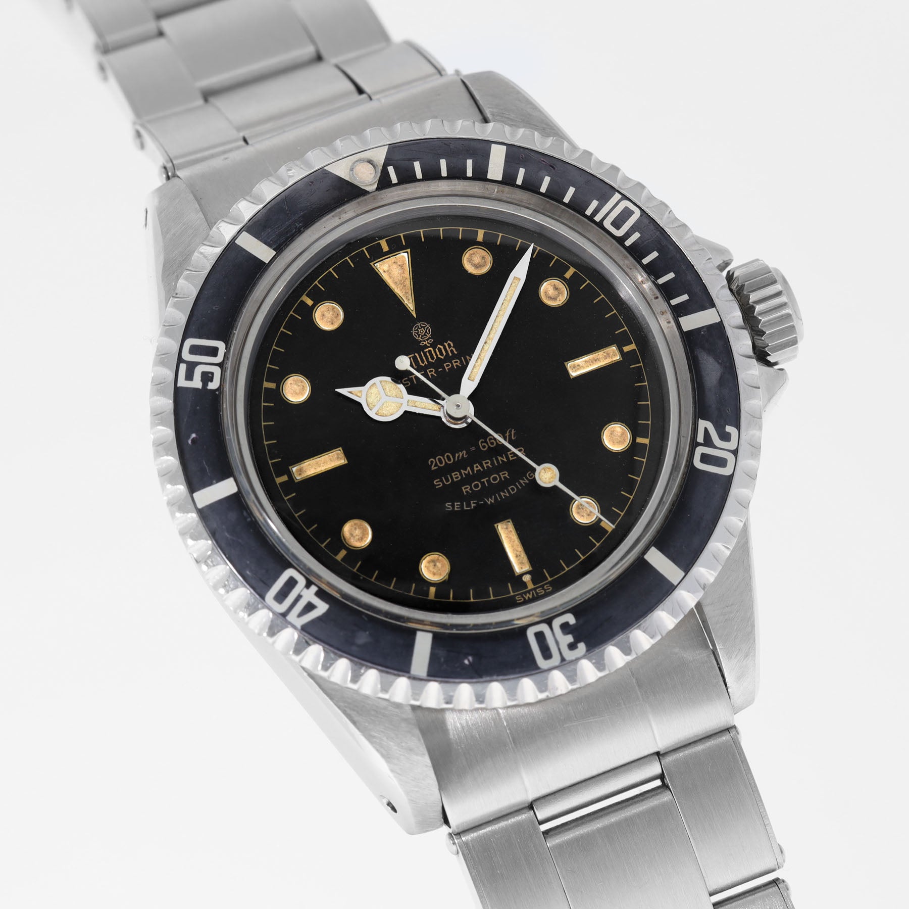 Tudor Submariner ref 7928 exclamation mark Chaptering dial PCG case