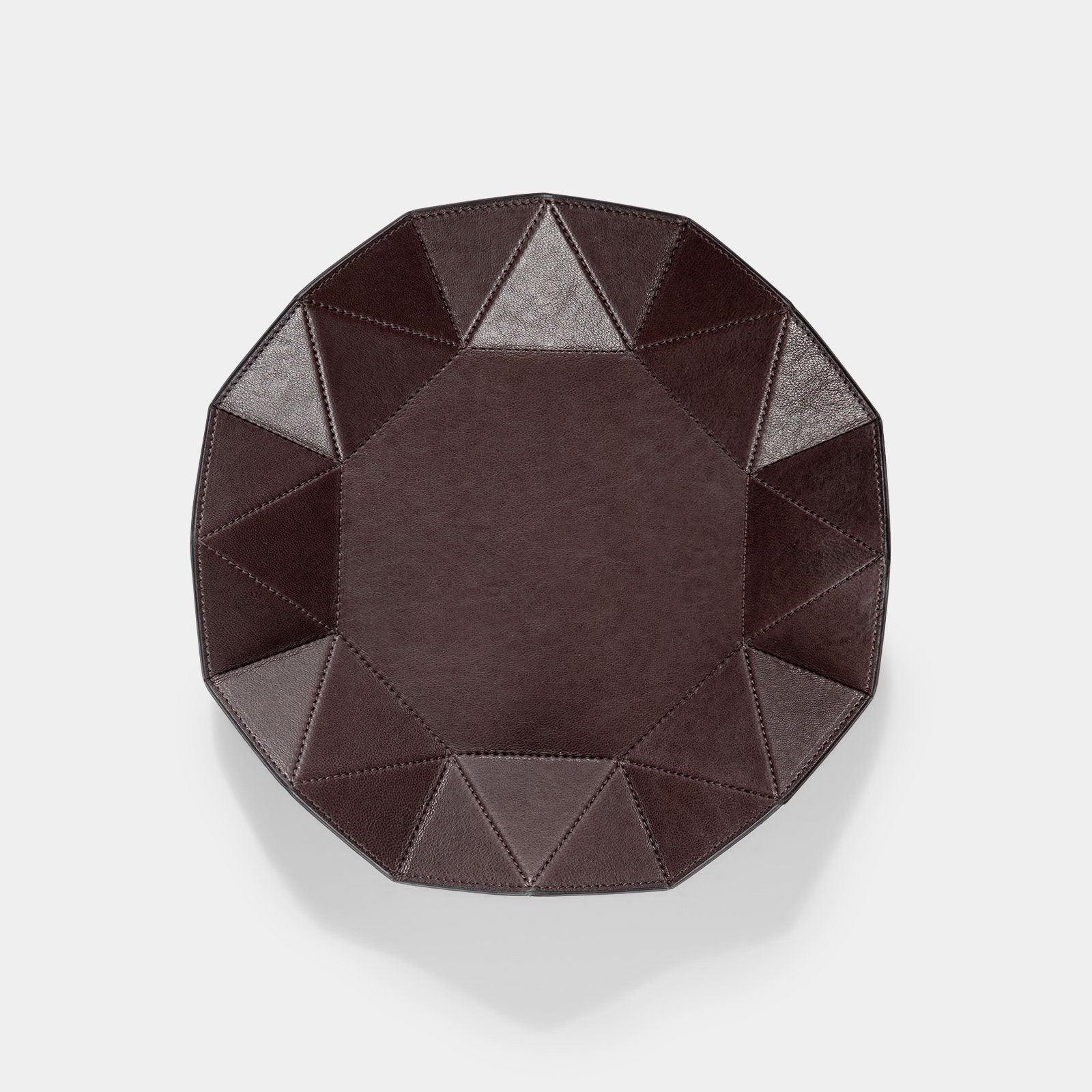 Washed Brown Diamond Leather Tray
