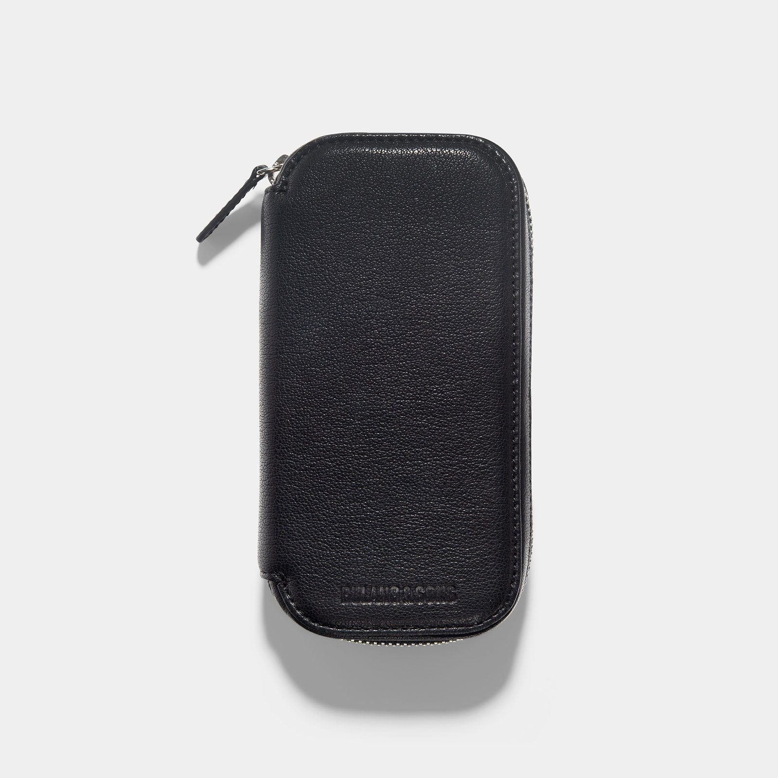 Black 2 Watch Leather Zip Pouch