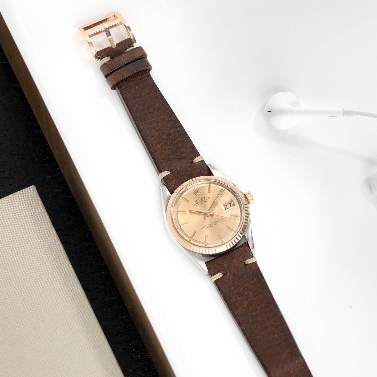 Rolex Two Tone Rose Gold 1601 Datejust