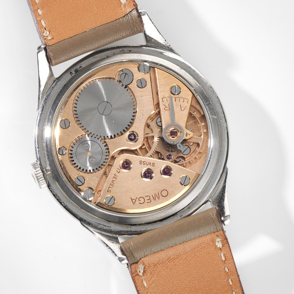 Omega Steel Oversize 37,5 mm Watch Ref 2603-12 from 1950s