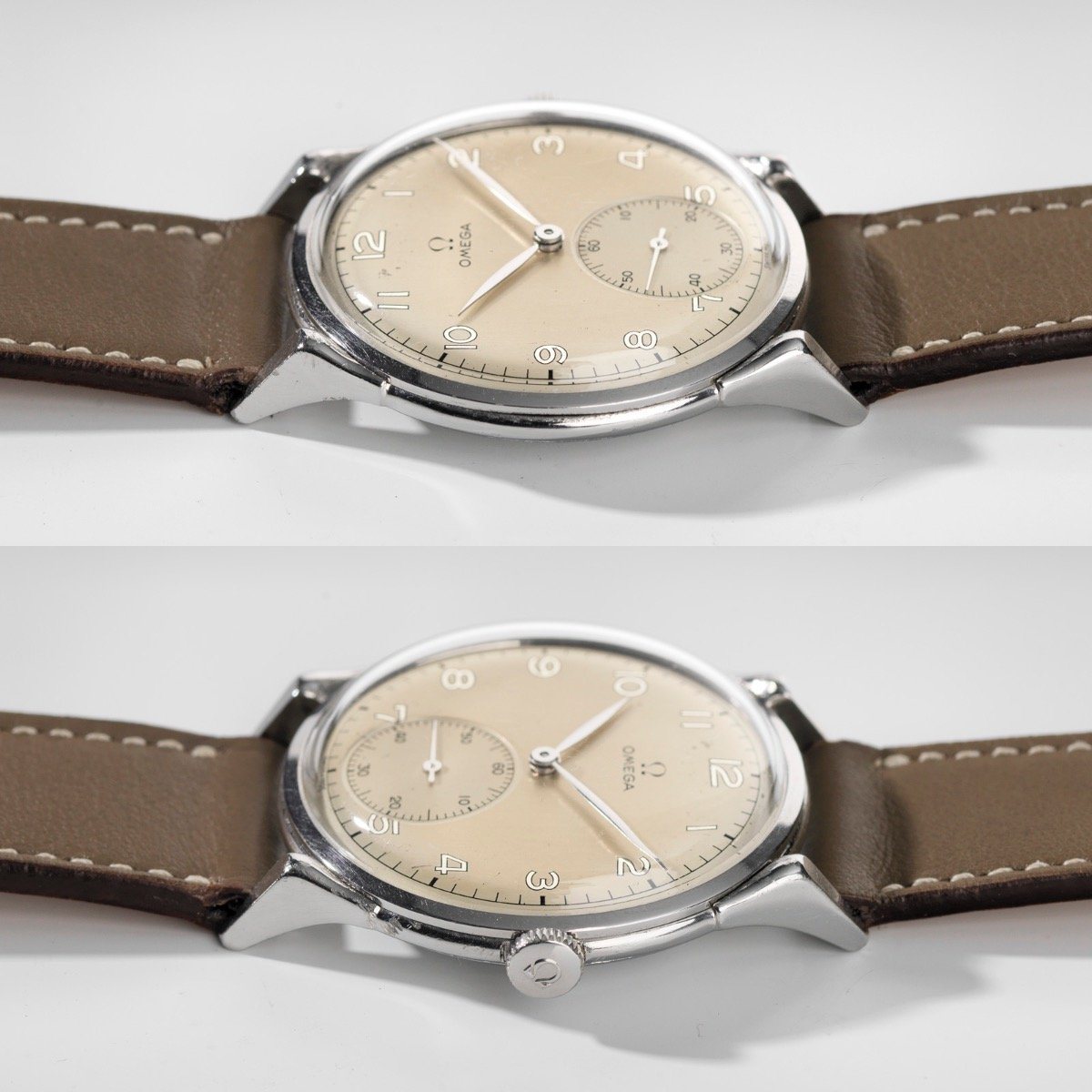 Omega Steel Oversize 37,5 mm Watch Ref 2603-12 from 1950s