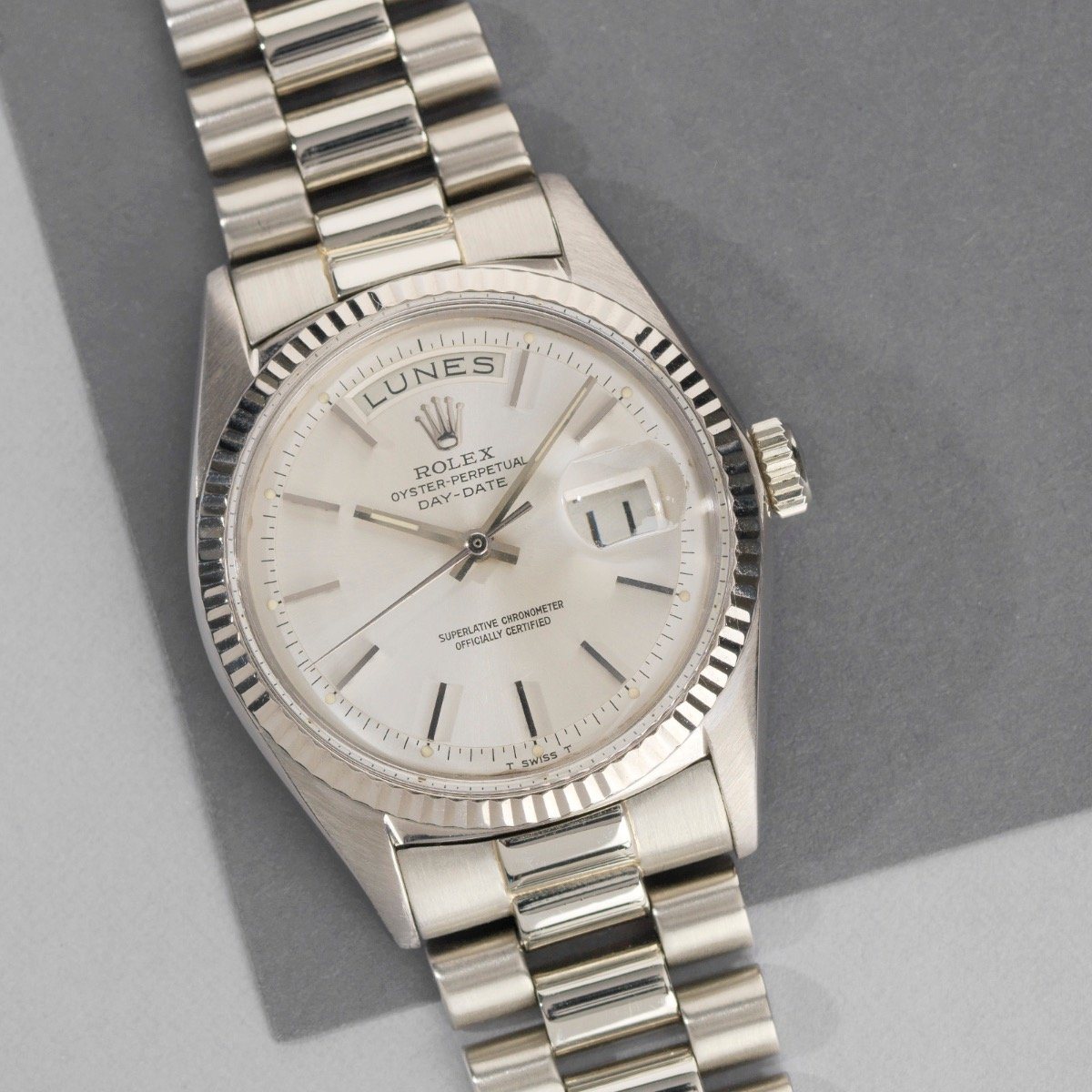 Rolex White Gold Day-Date Silver Dial 1803