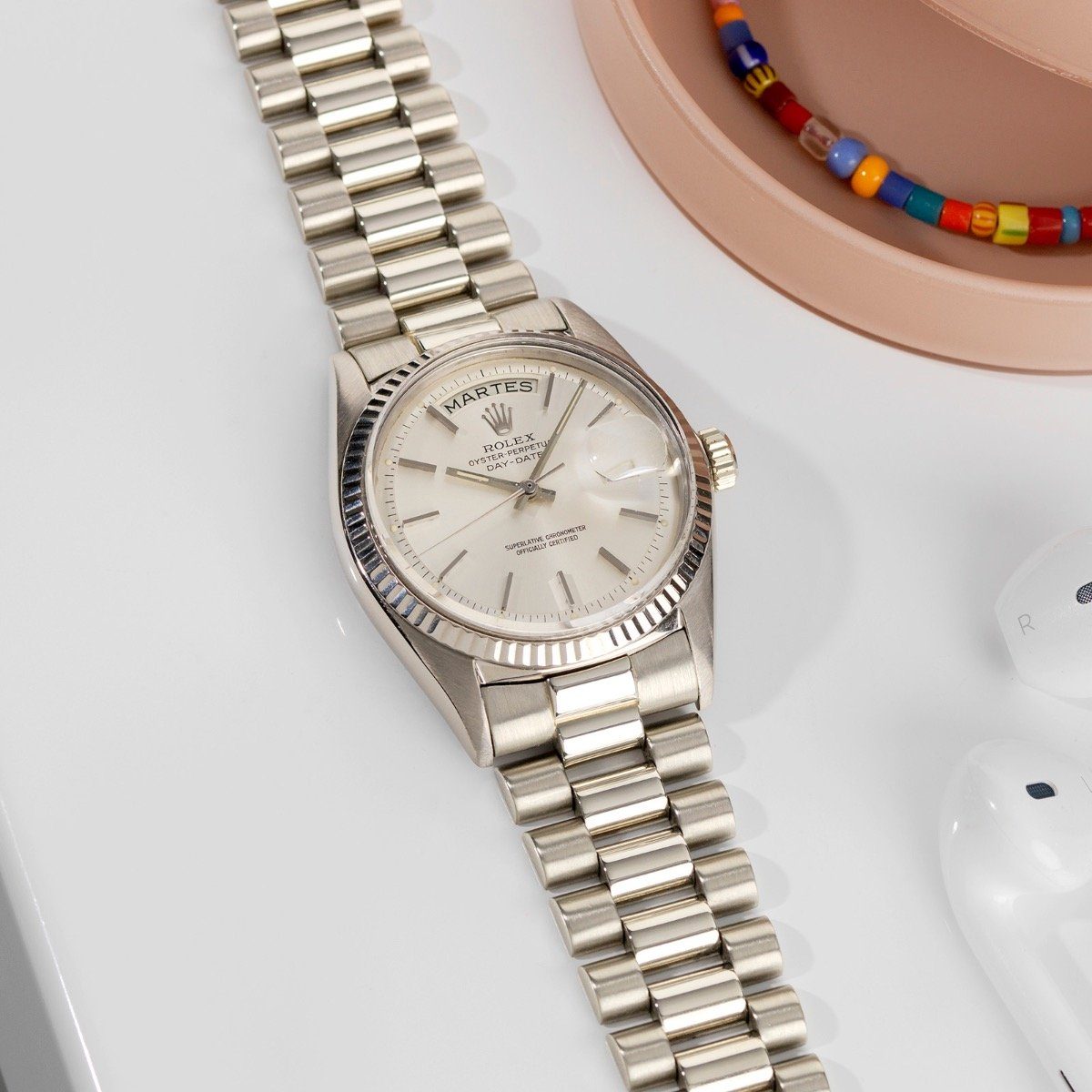 Rolex White Gold Day-Date Silver Dial 1803
