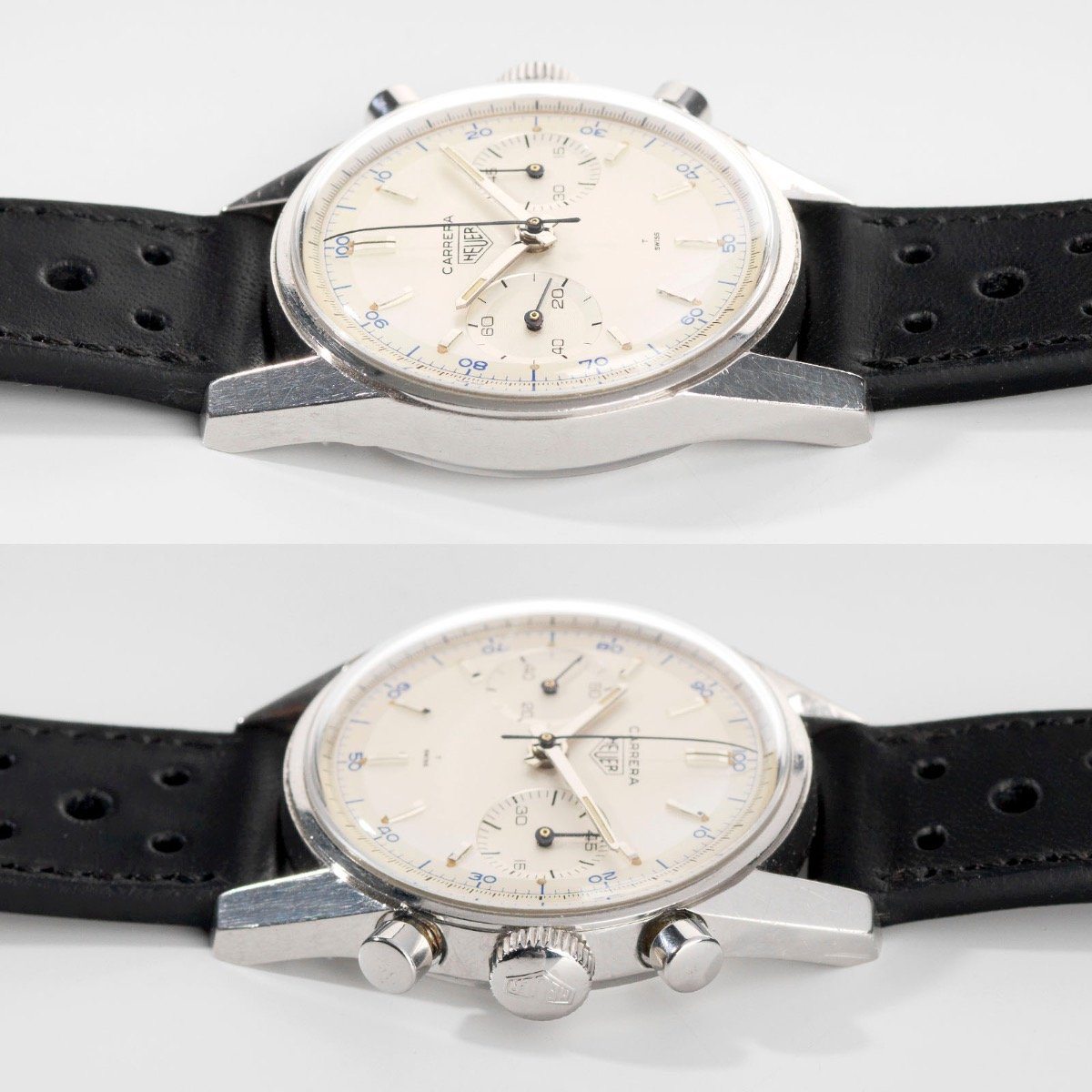 Heuer Carrera Ref 3647d Blue Decima Scale