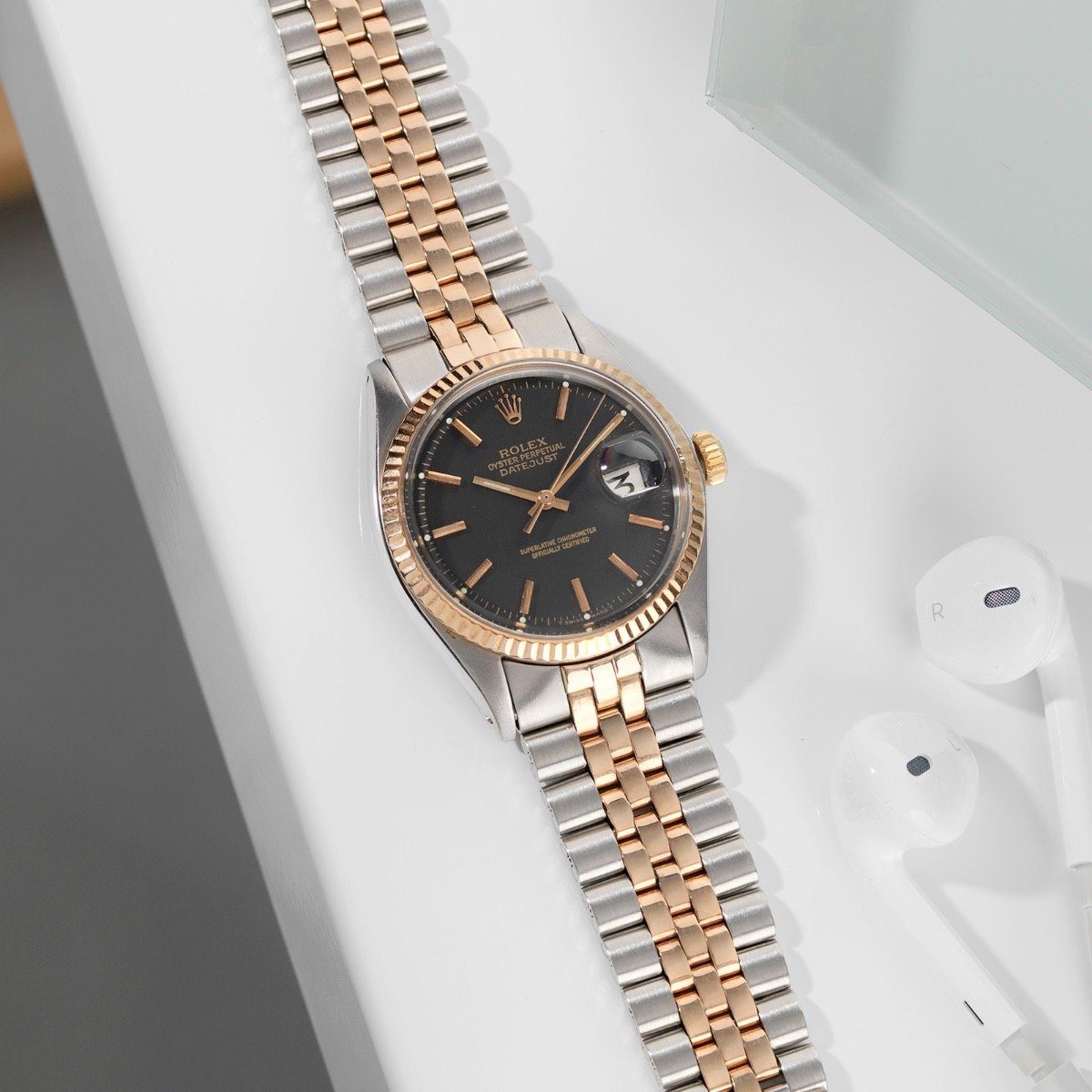 Rolex Datejust Two Tone ‘Rose’ Gold 1601