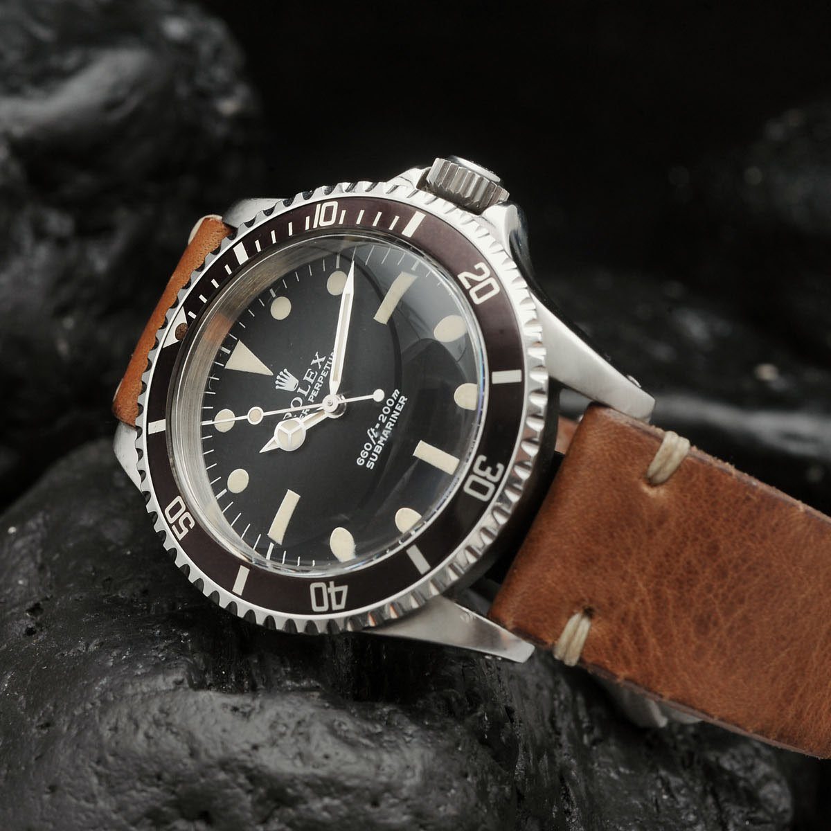 Rolex submariner on sale vintage leather strap