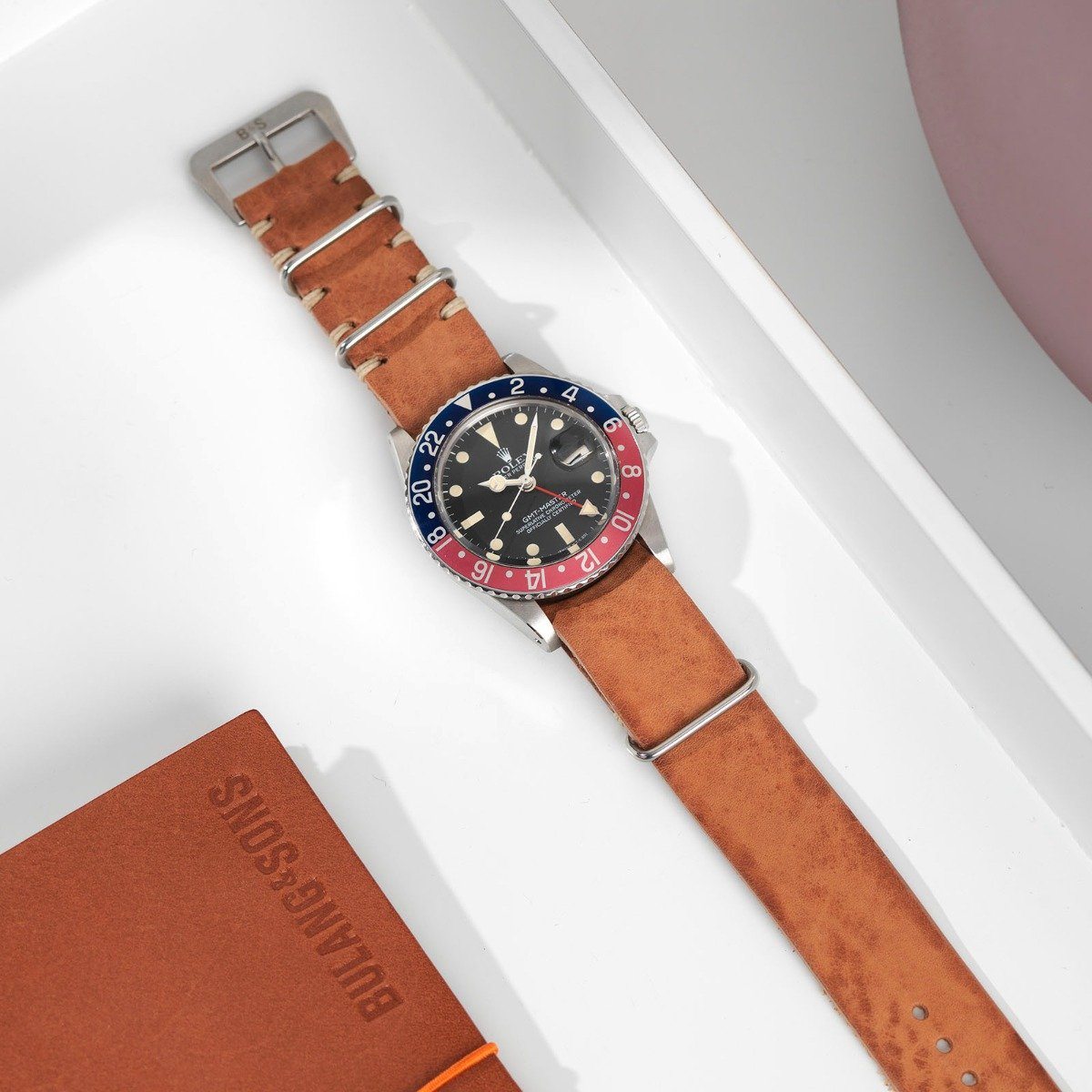 Rolex Caramel Brown Nato Leather Watch Strap