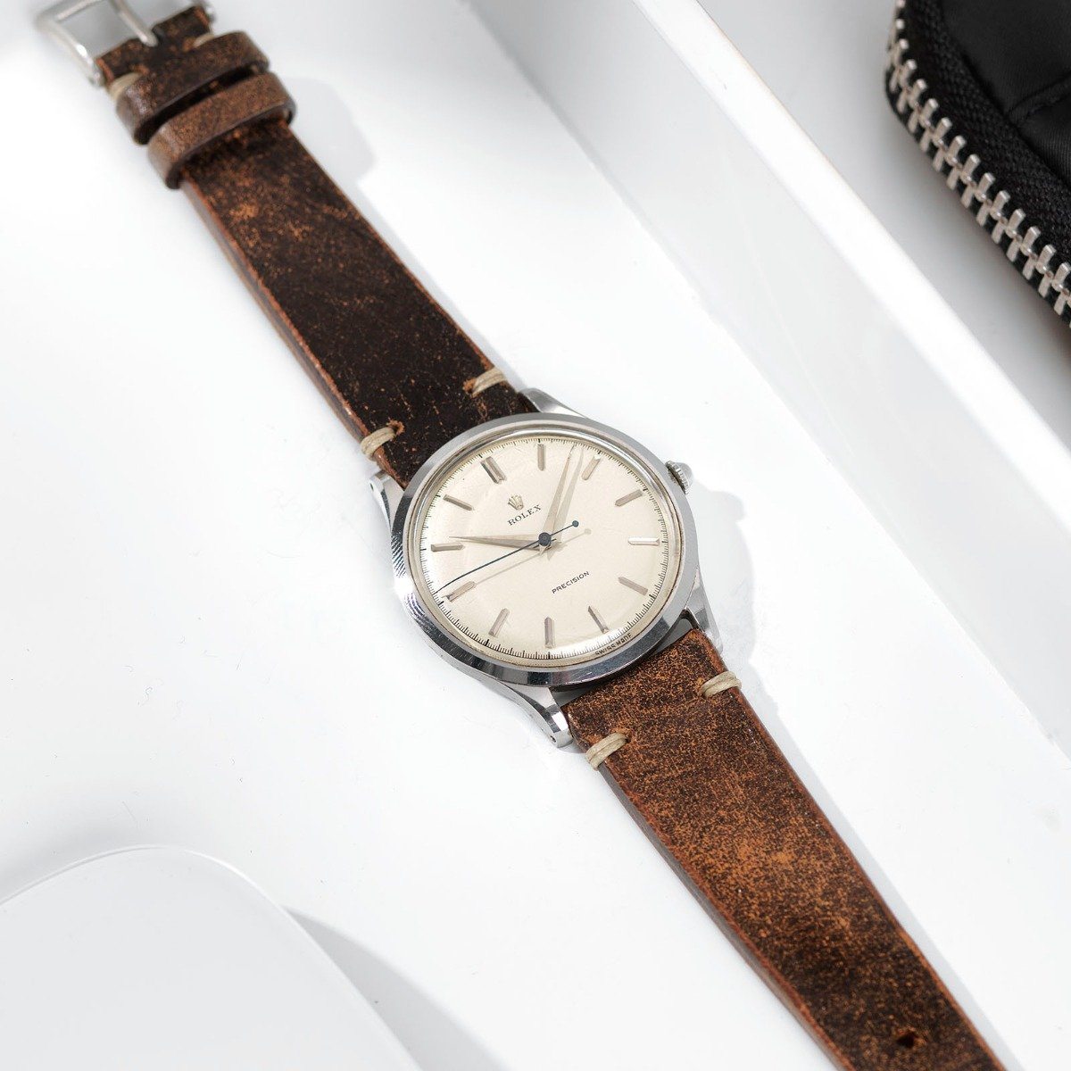 Rolex Woodie Brown Leather Watch Strap